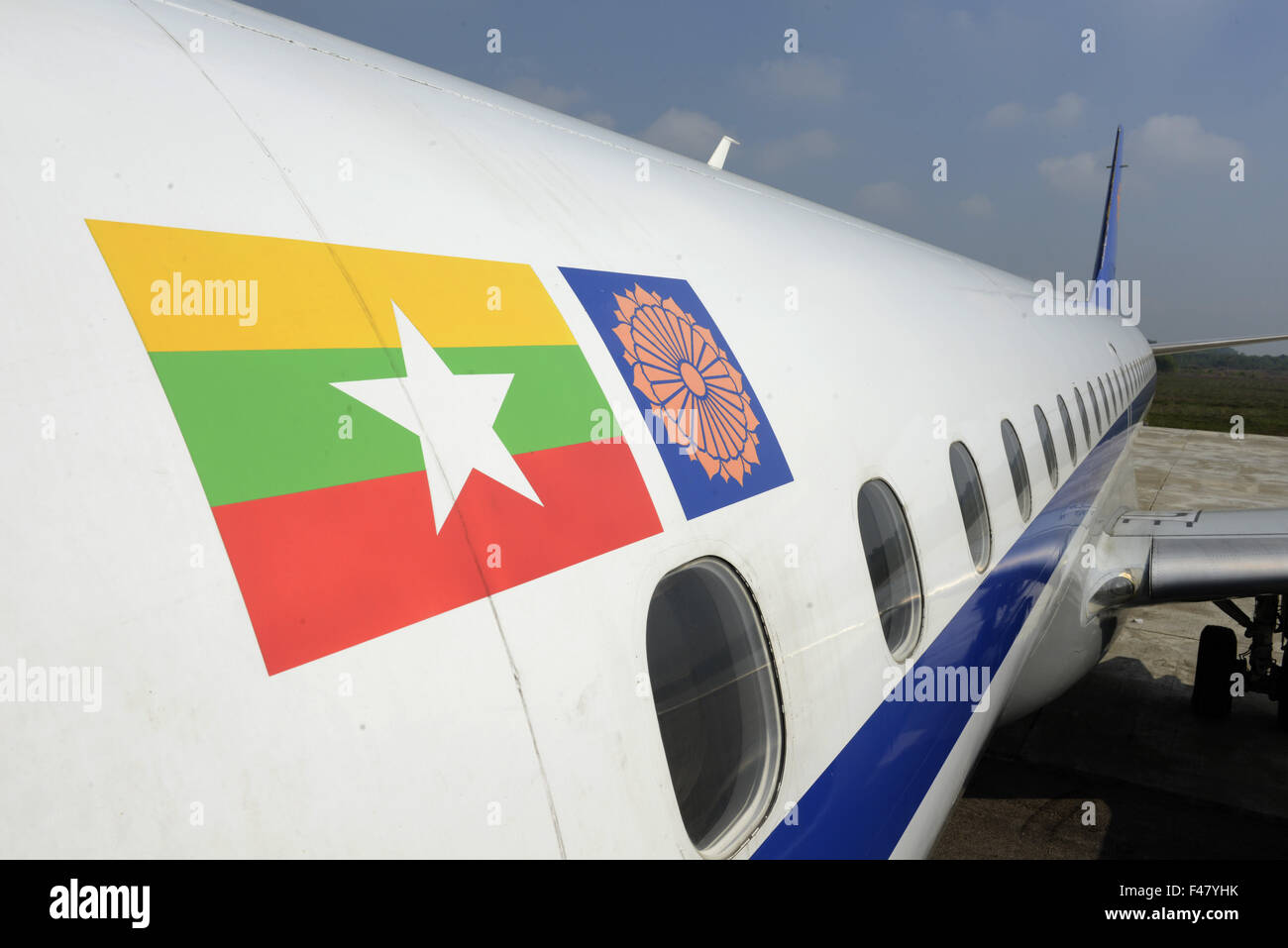 ASIEN-MYANMAR-FLUGZEUG MYANMA AIRWAYS Stockfoto