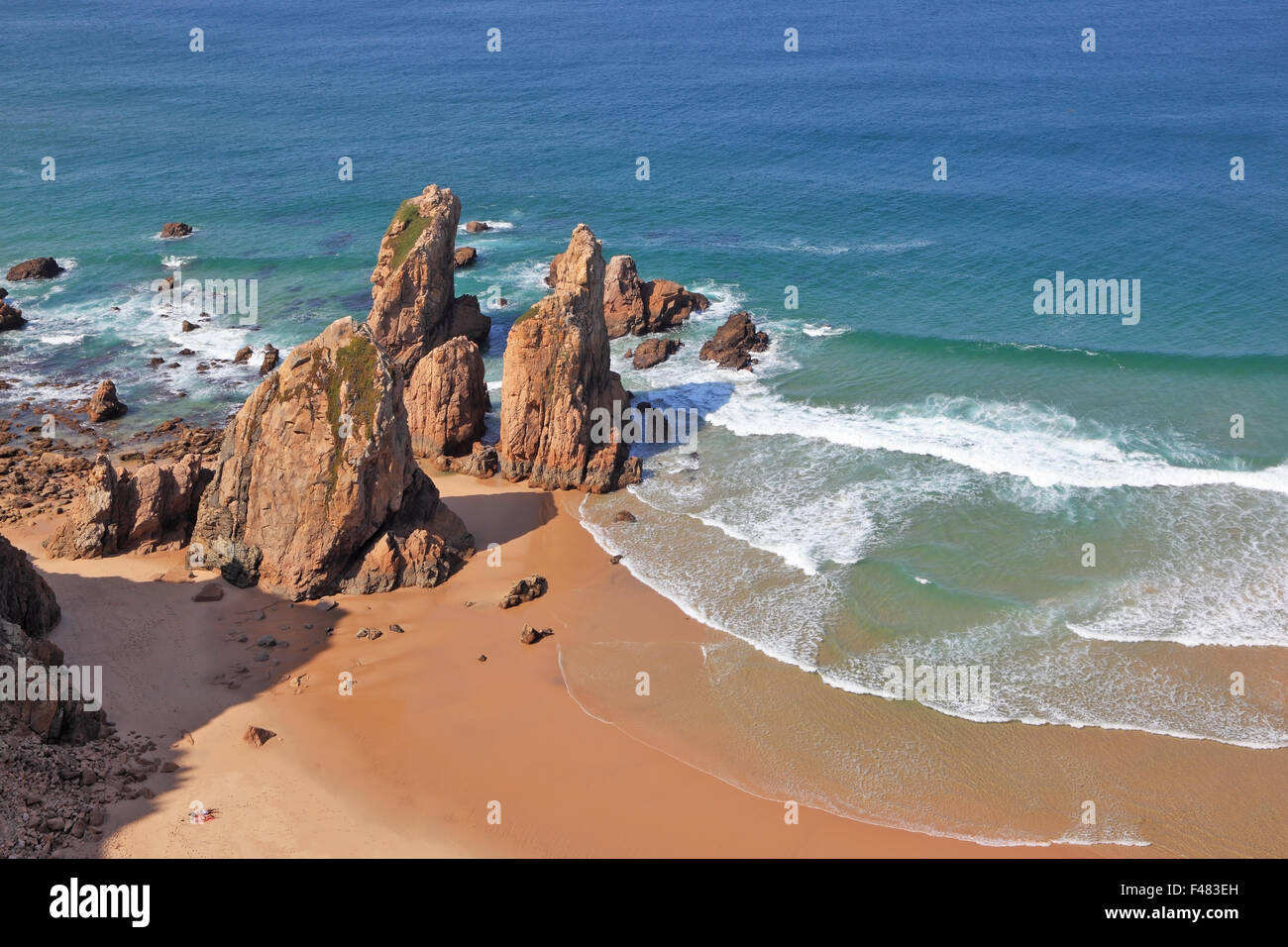 Atlantik-Küste Portugal Stockfoto