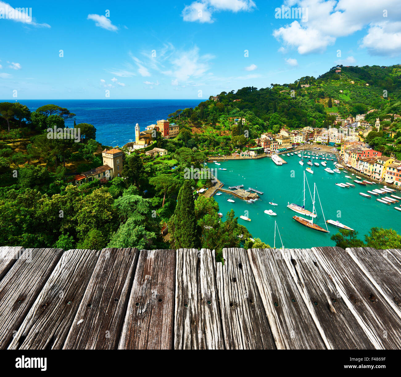 Portofino-Dorf an der ligurischen Küste, Italien Stockfoto