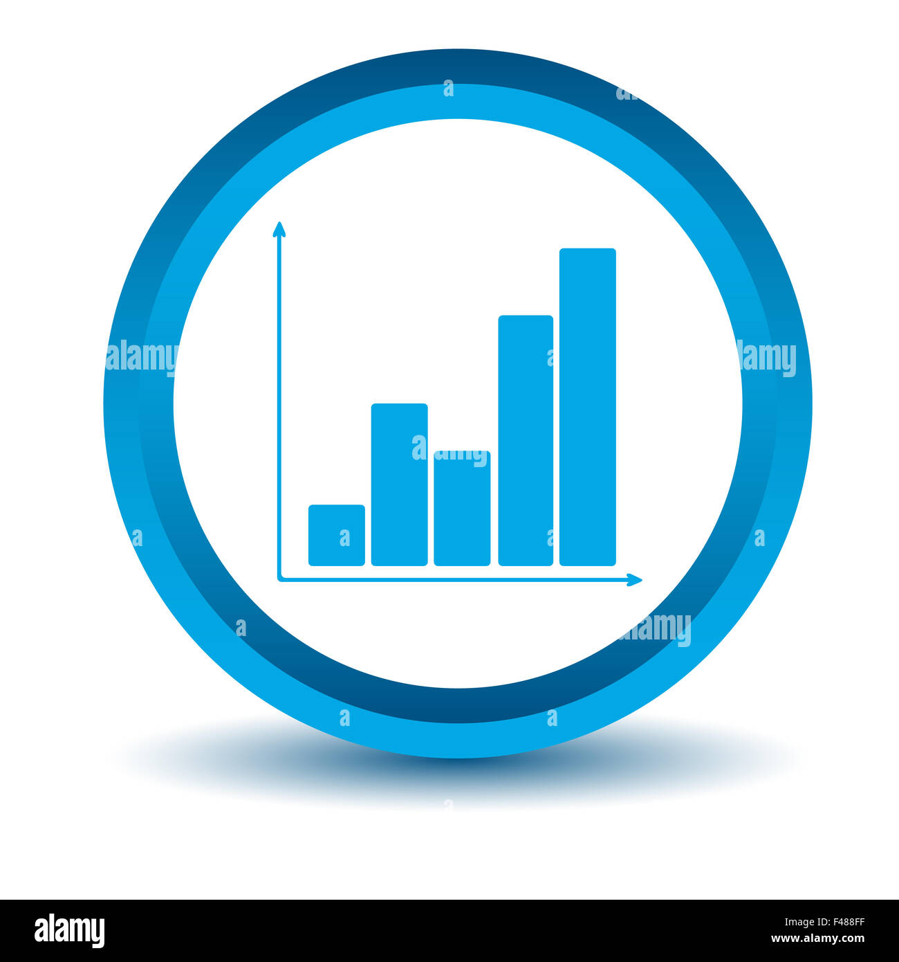 Blaue Diagrammsymbol Stockfoto