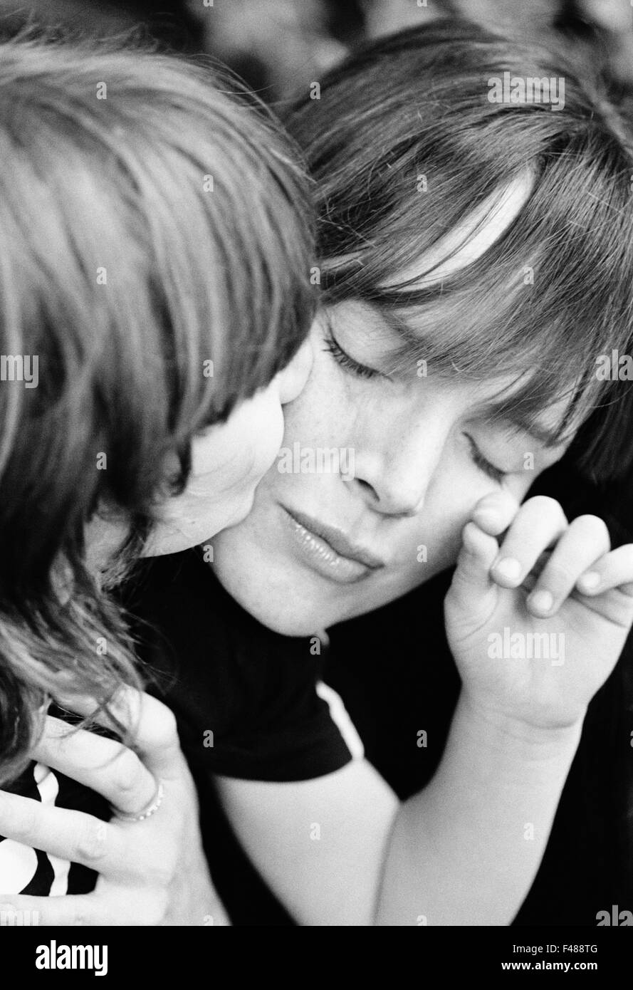 Porträt einer Mutter und Sohn, Spanien. Stockfoto