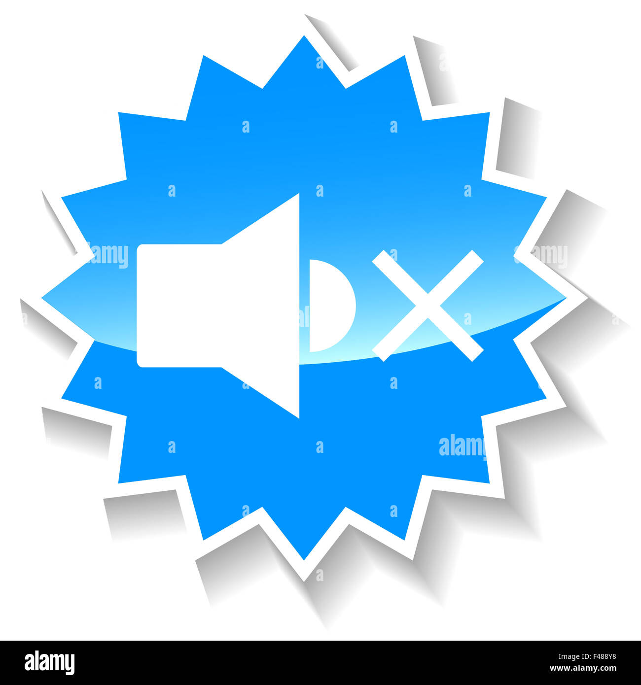 Keine blauen Soundsymbol Stockfoto