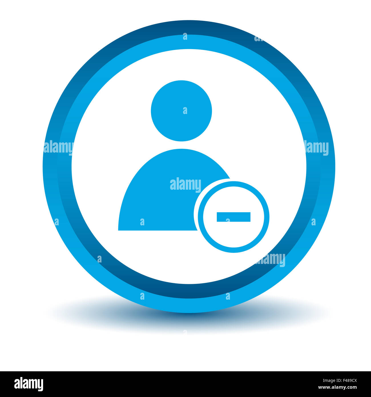 Blaue entfernen Benutzersymbol Stockfoto