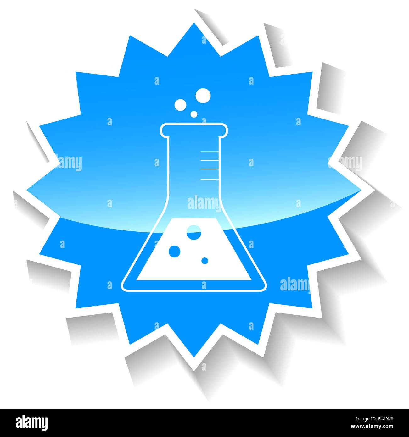 Experiment blauen Symbol Stockfoto