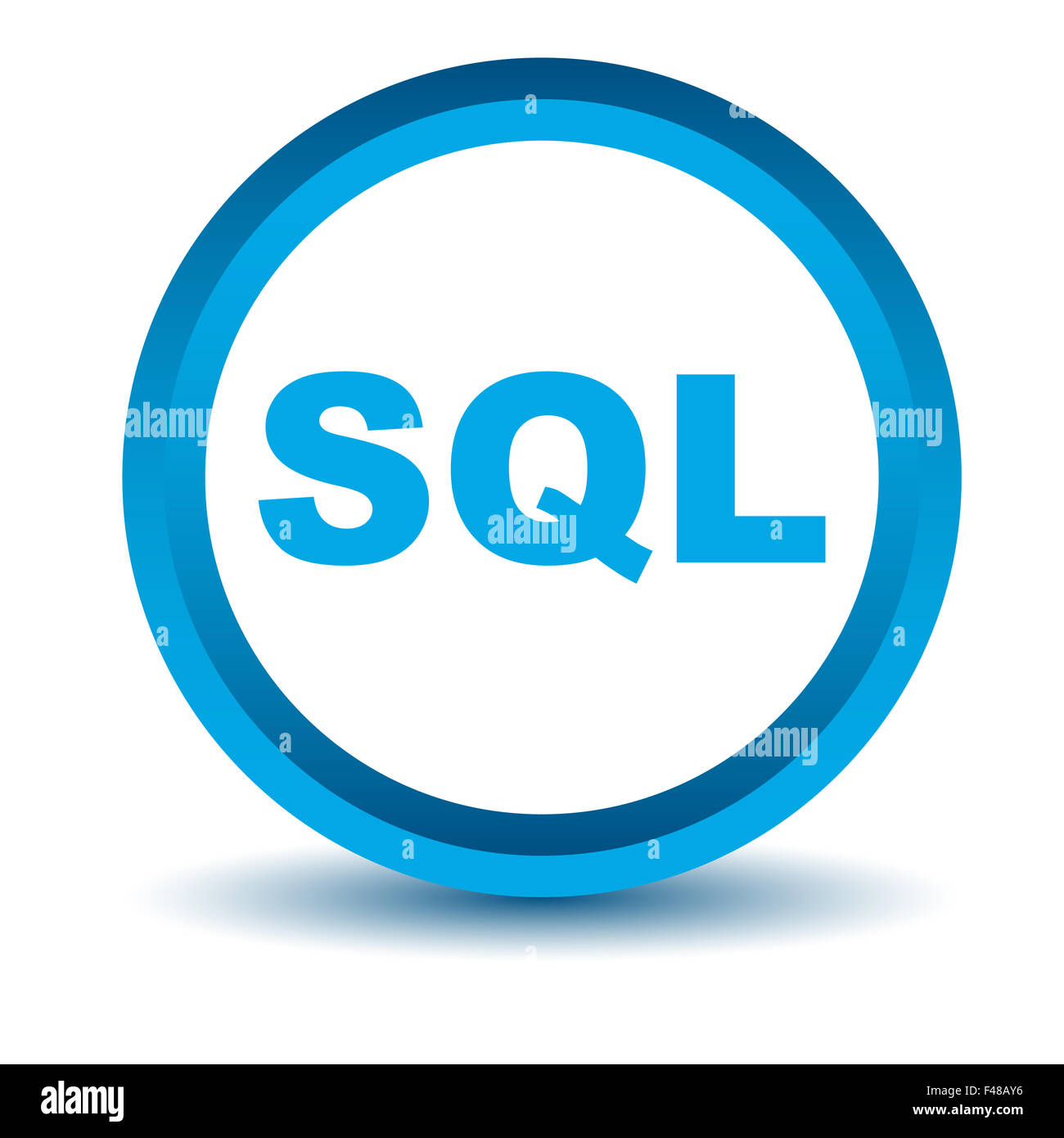 Blaue Sql-Symbol Stockfoto