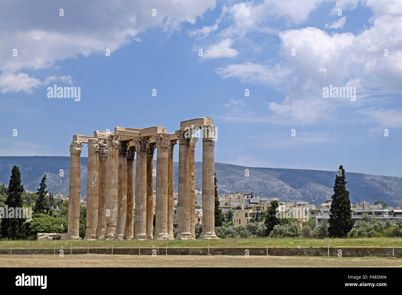 Der Tempel des Olympischen Zeus Stockfoto