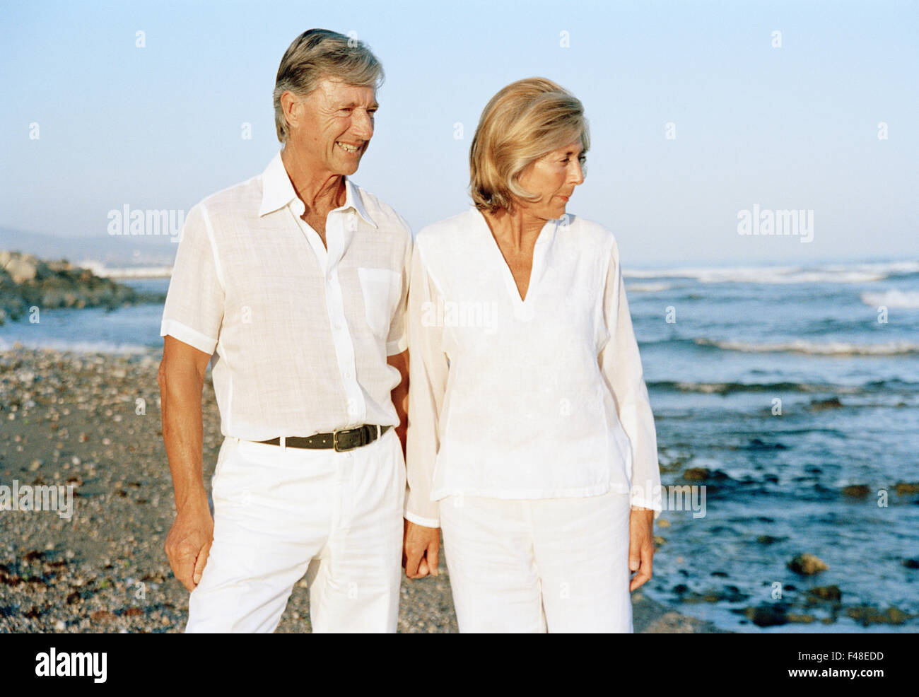 Ein älteres Paar in Liebe, Spanien. Stockfoto