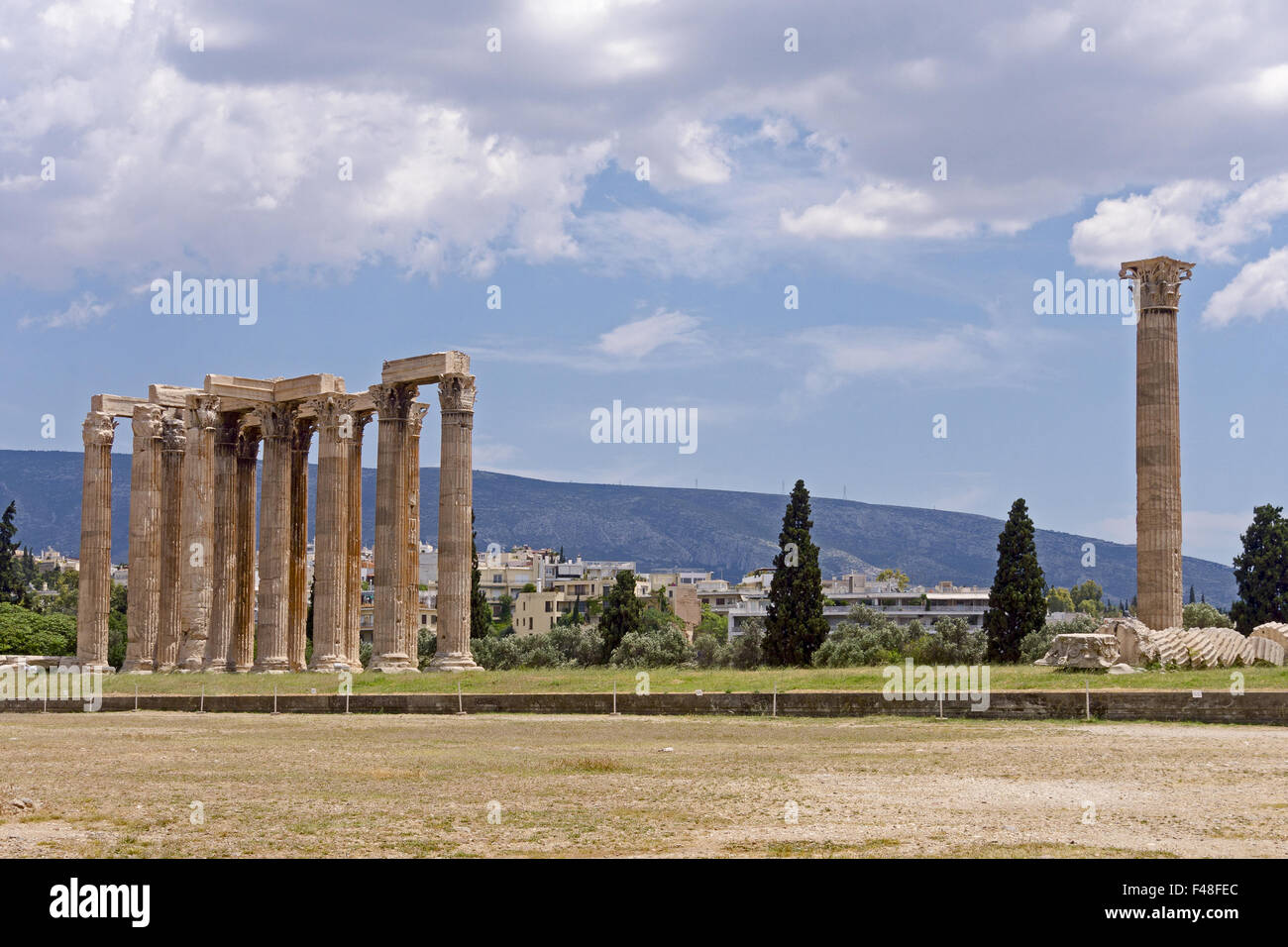 Der Tempel des Olympischen Zeus Stockfoto