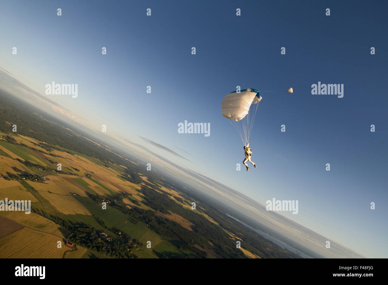 Fallschirmspringen, Schweden. Stockfoto