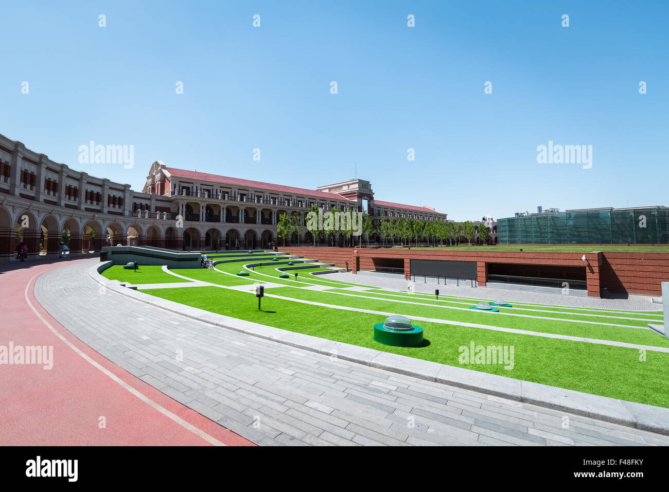 Minyuan Stadion Tianjin, China. Stockfoto