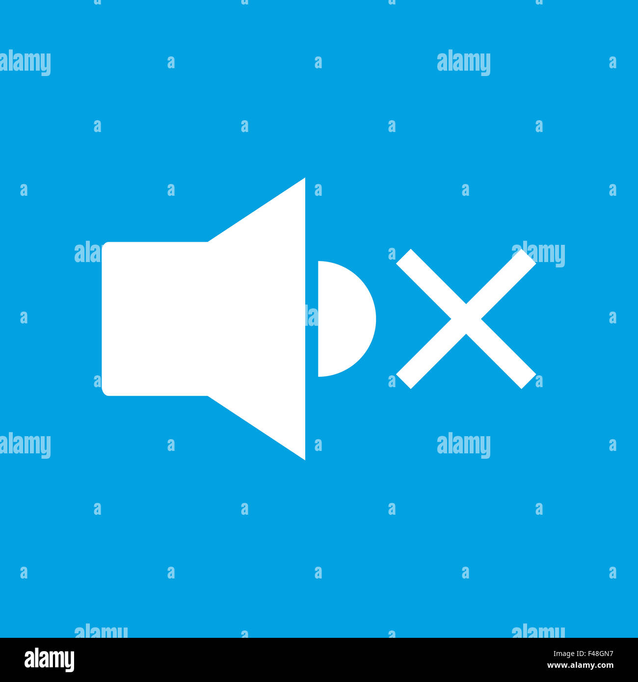 Keine weißen Soundsymbol Stockfoto