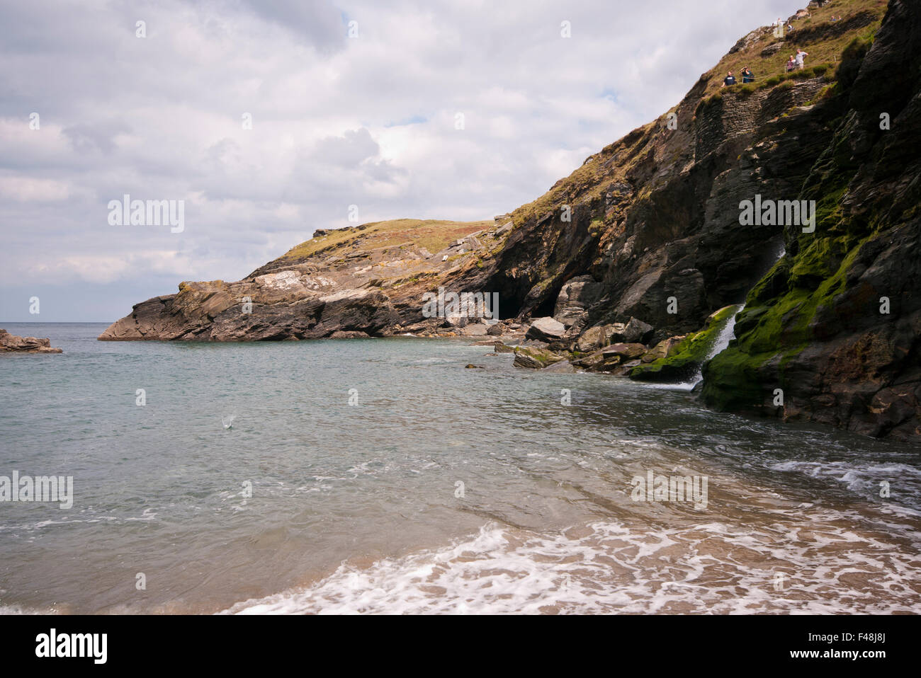 Felsigen Norden Küste Cornwalls bei Tintagel Cornwall England UK Stockfoto