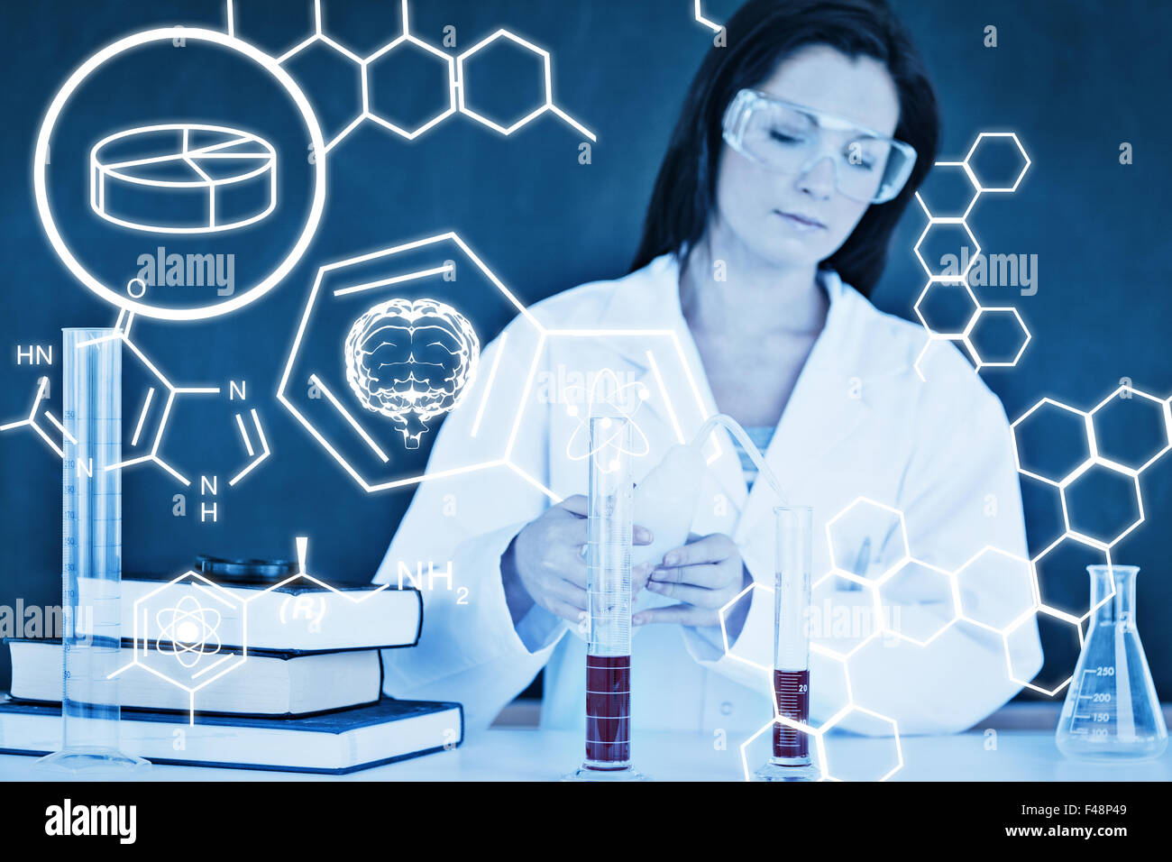 Zusammengesetztes Bild der Wissenschaft-Grafik Stockfoto