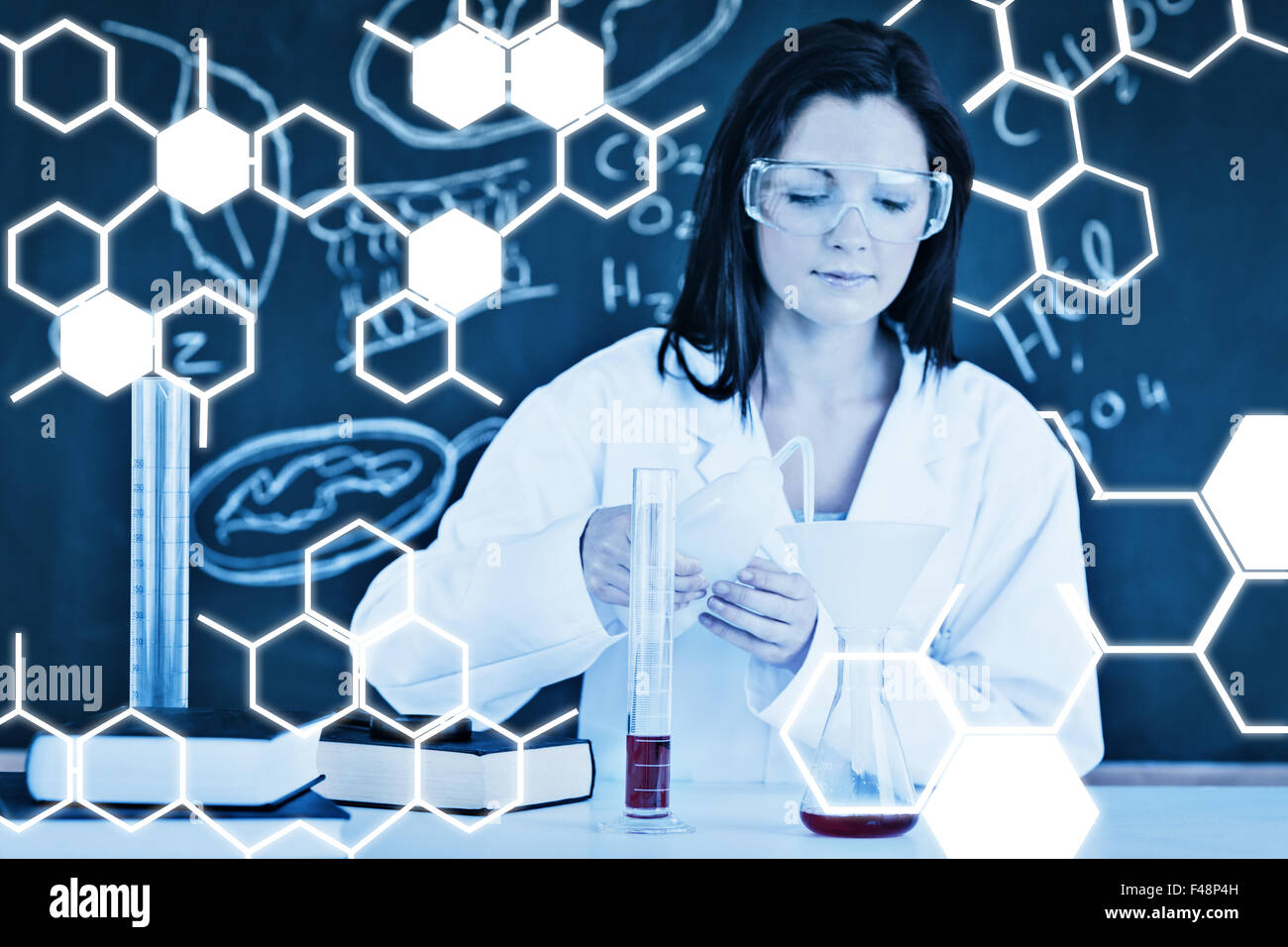 Zusammengesetztes Bild der Wissenschaft-Grafik Stockfoto