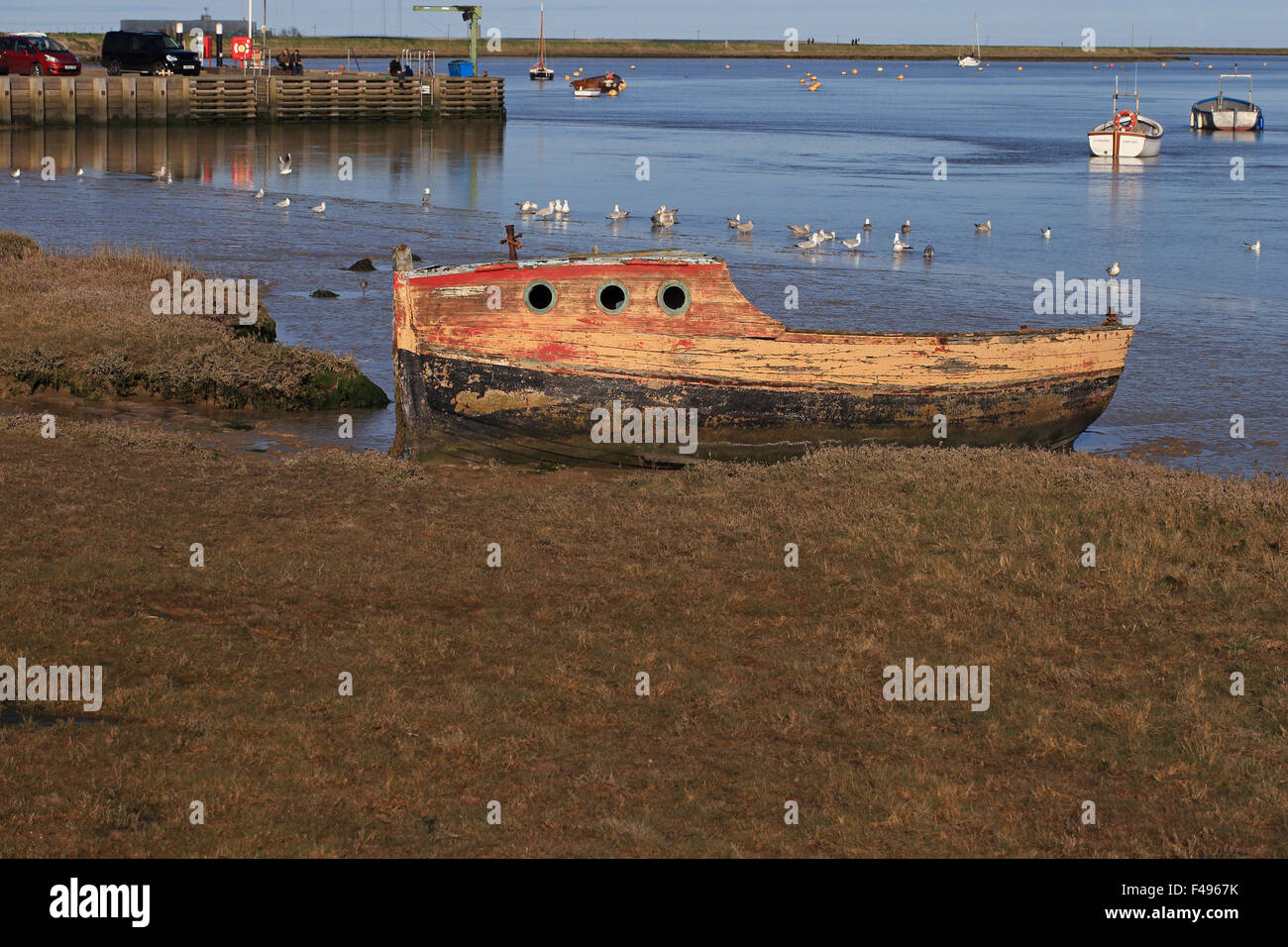 Orford zerstörten Boot Stockfoto