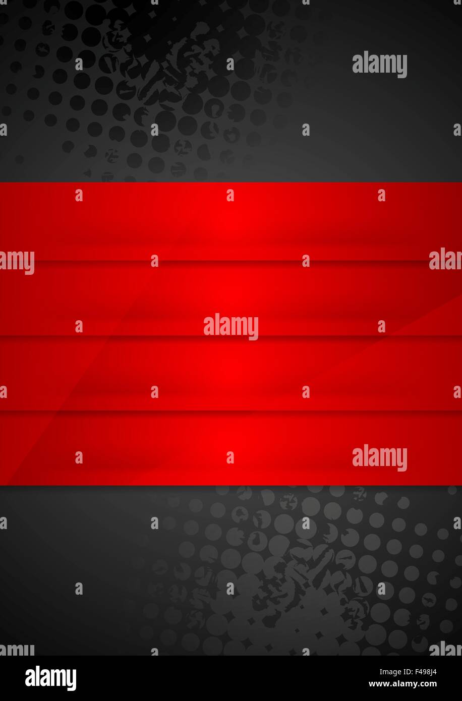 Grunge schwarzen Hintergrund mit roten Streifen Stockfoto