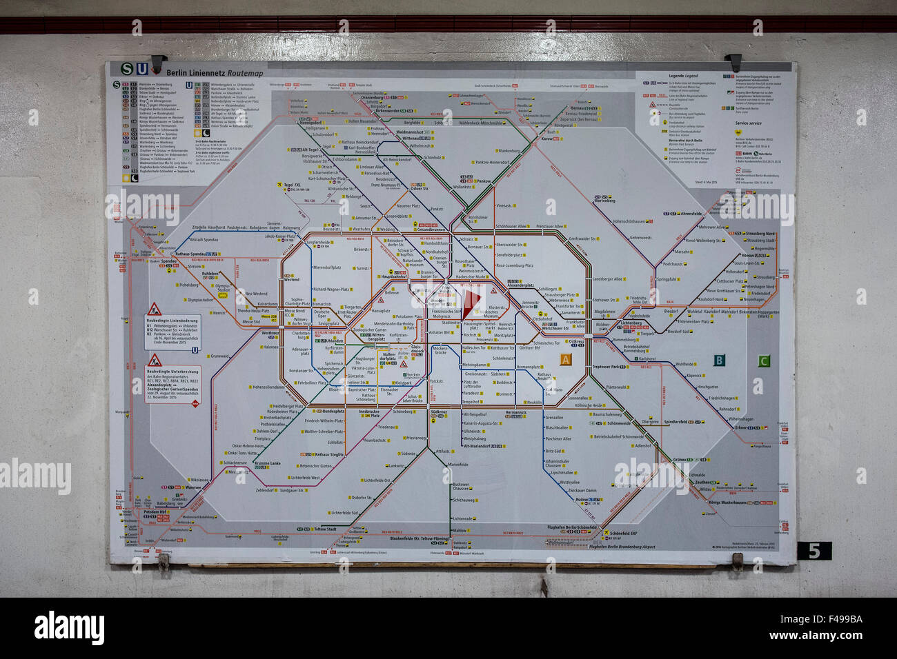 Deutschland, Berlin, U-Bahn-Karte Stockfoto