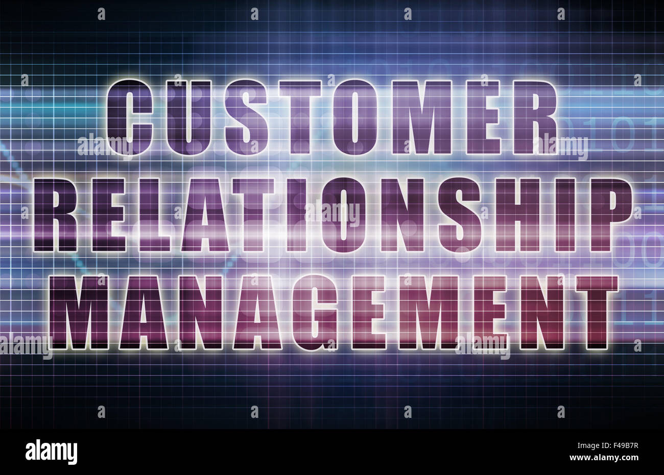 Customer Relationship Management oder CRM in einem Business-Diagramm Stockfoto