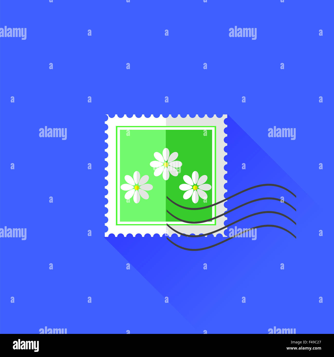 Blume-Stempel-Symbol Stockfoto