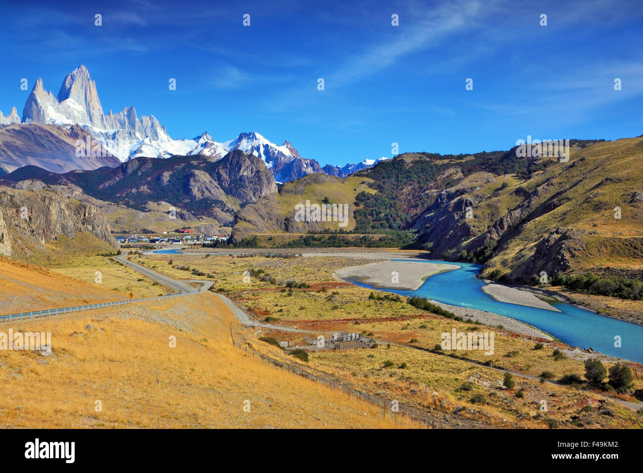 Schwindelerregende Landschaft in den chilenischen Anden Stockfoto