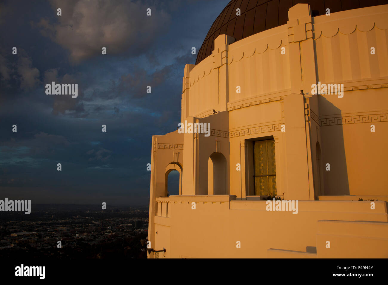 Sunrise Ar das Griffith Observatory, Los Angeles, Kalifornien, USA Stockfoto