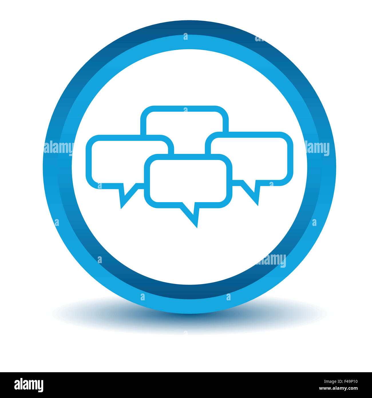 Blaue Symbol für Dialog Stockfoto