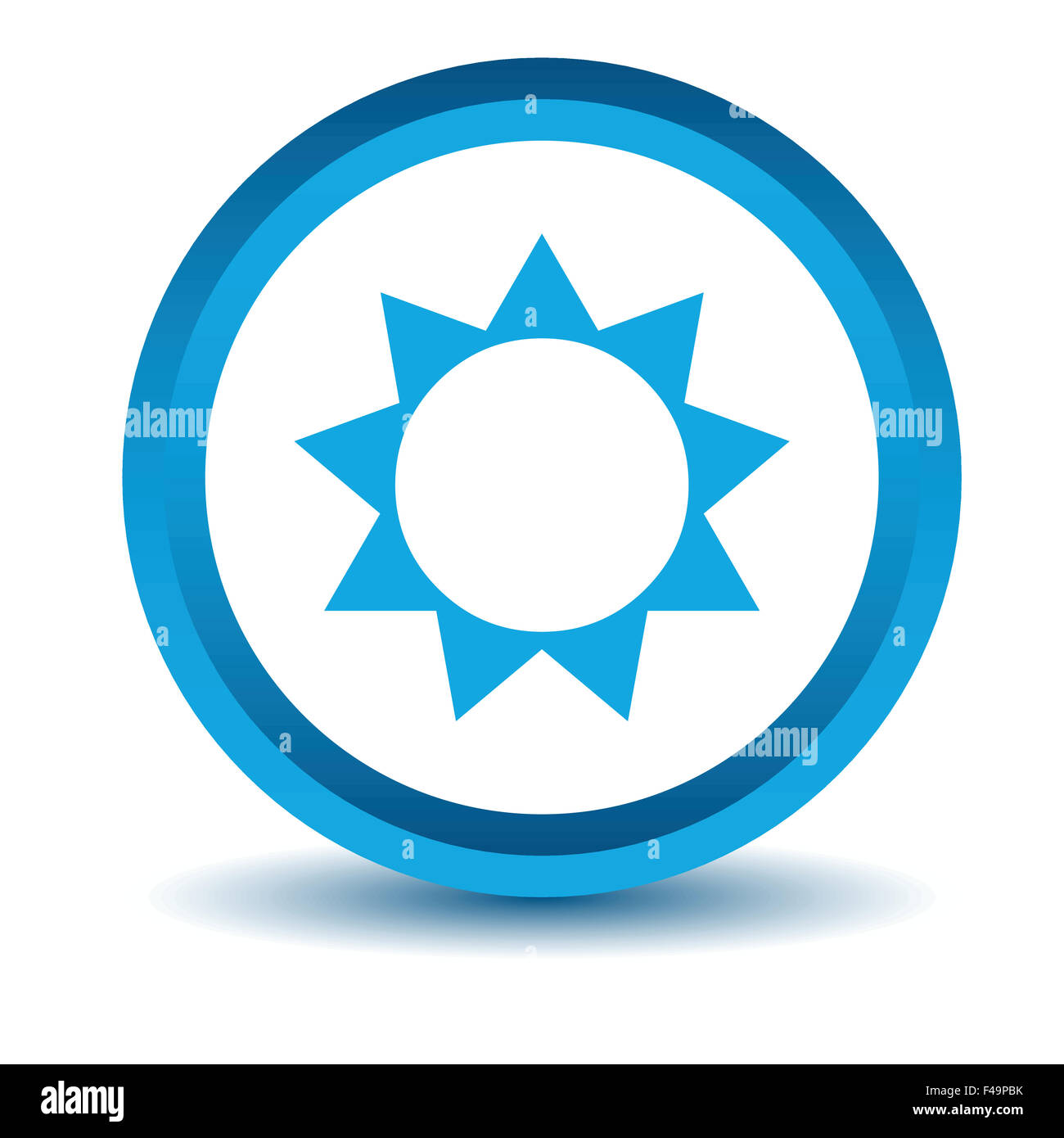 Blaue Sonne-Symbol Stockfoto