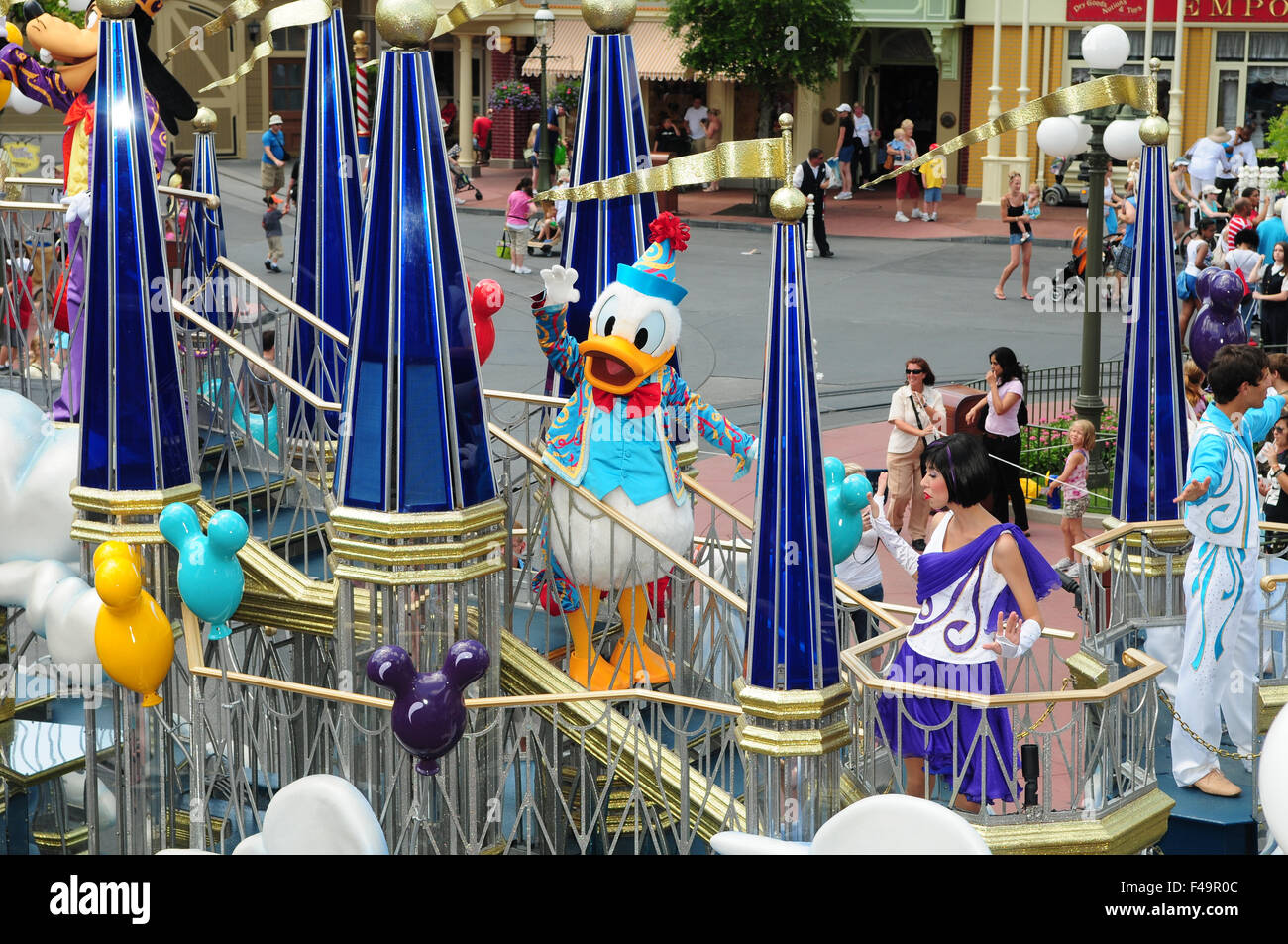 Eine Dream Come True Parade im Disneys Magic Kingdom in Disney World, Orlando, Florida. Stockfoto