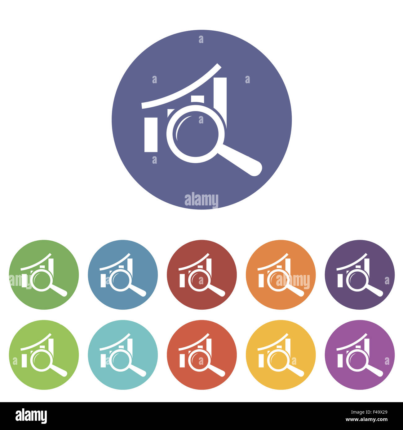 Graph-Scan-flach-Symbol Stockfoto