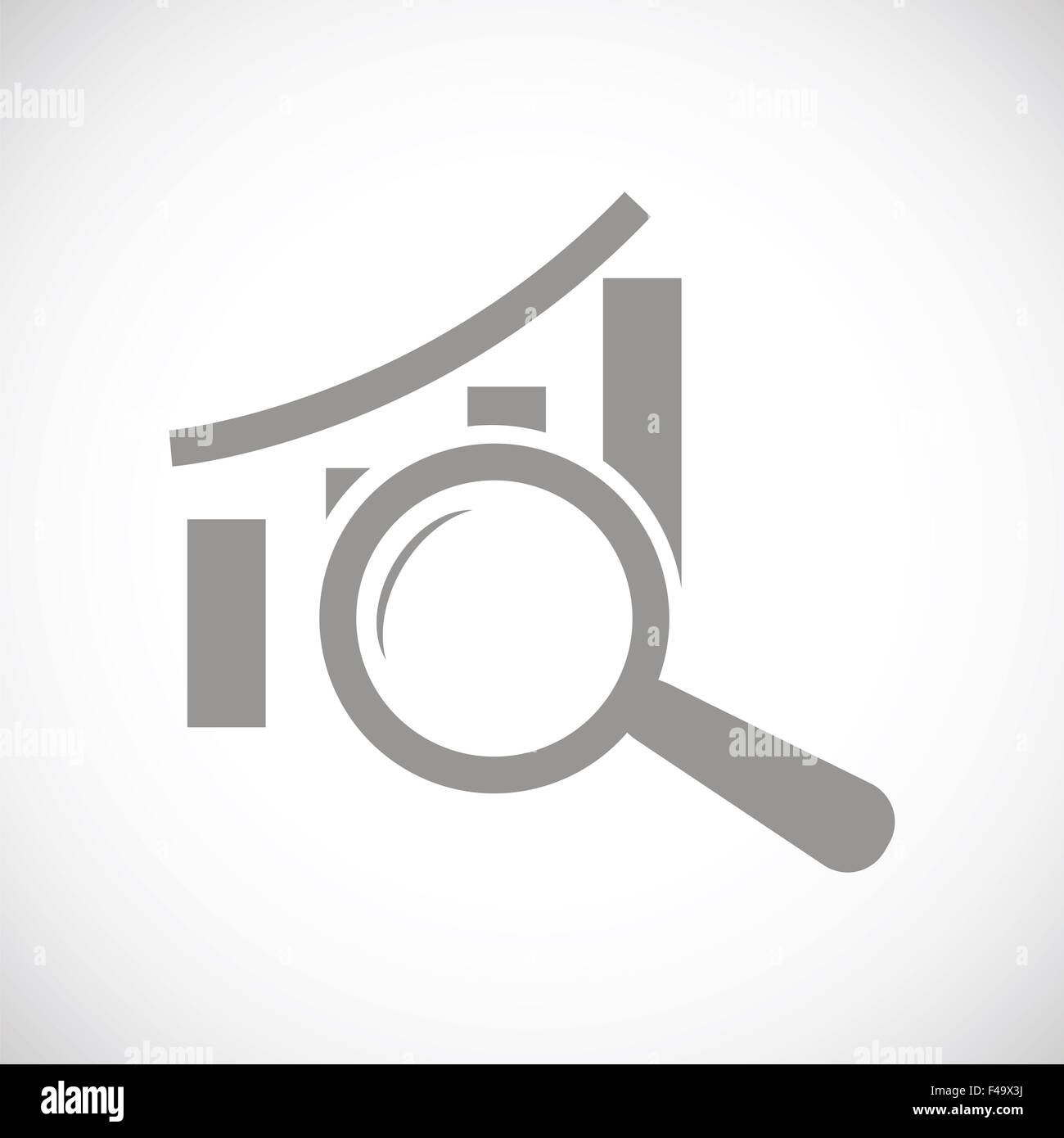 Graph-Scan schwarz-Symbol Stockfoto