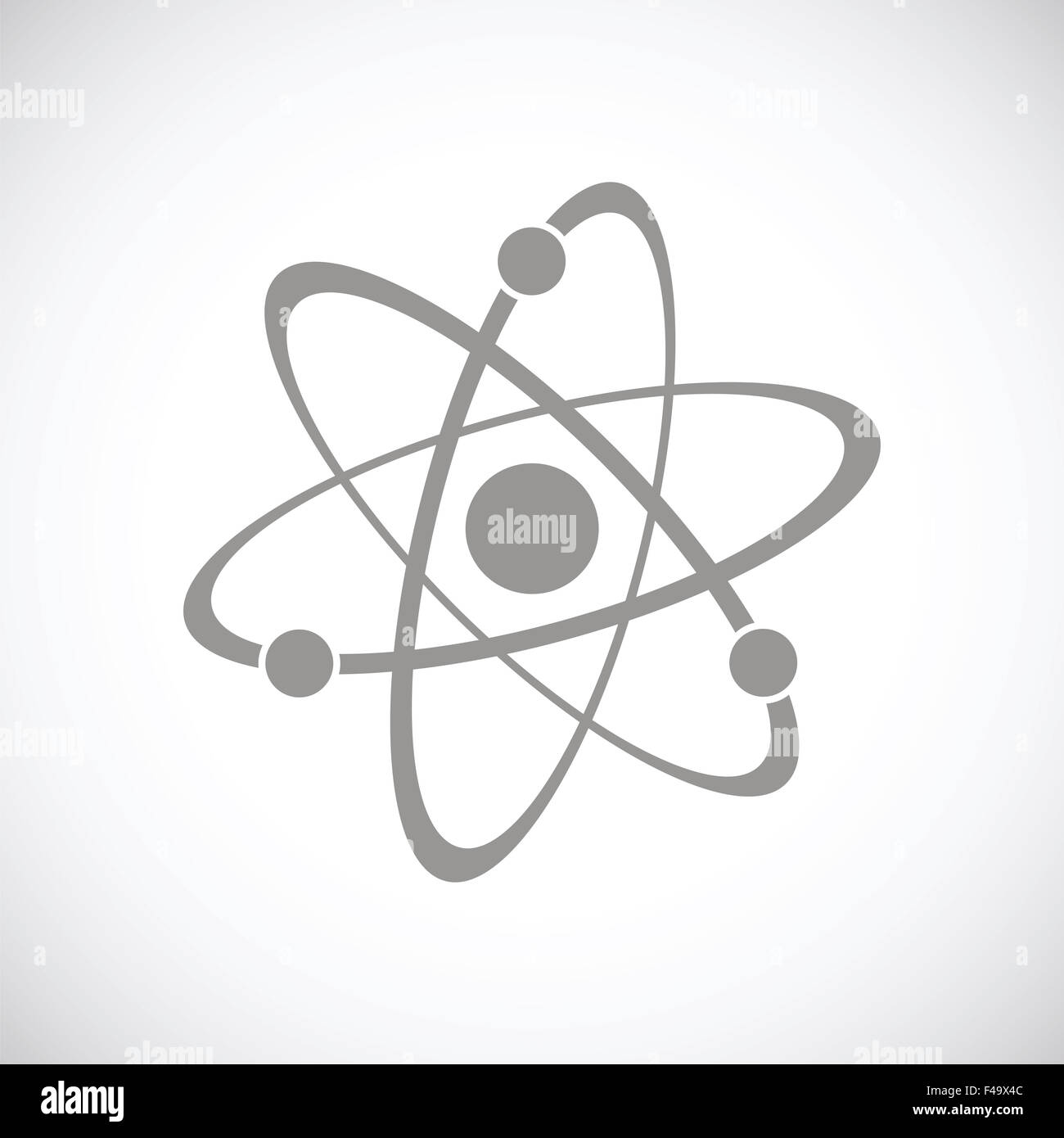 Atom schwarzes Symbol Stockfoto