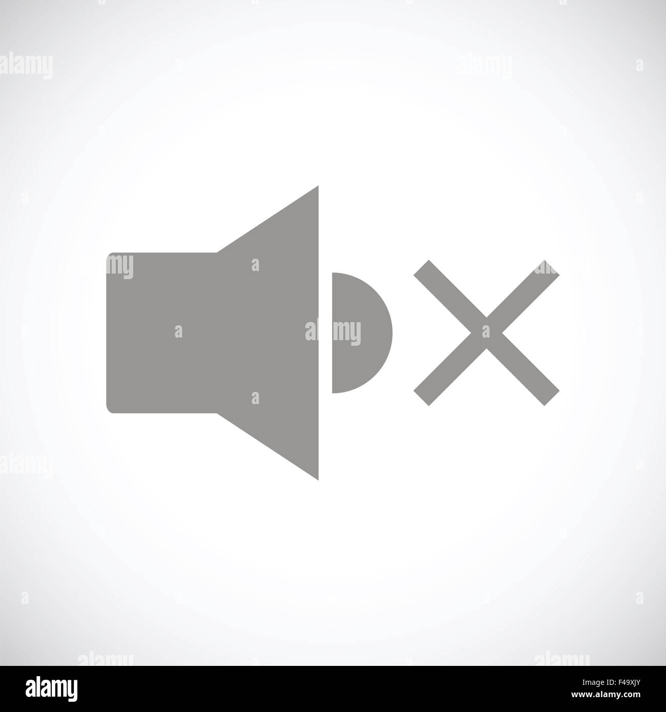 Keine schwarzen Soundsymbol Stockfoto