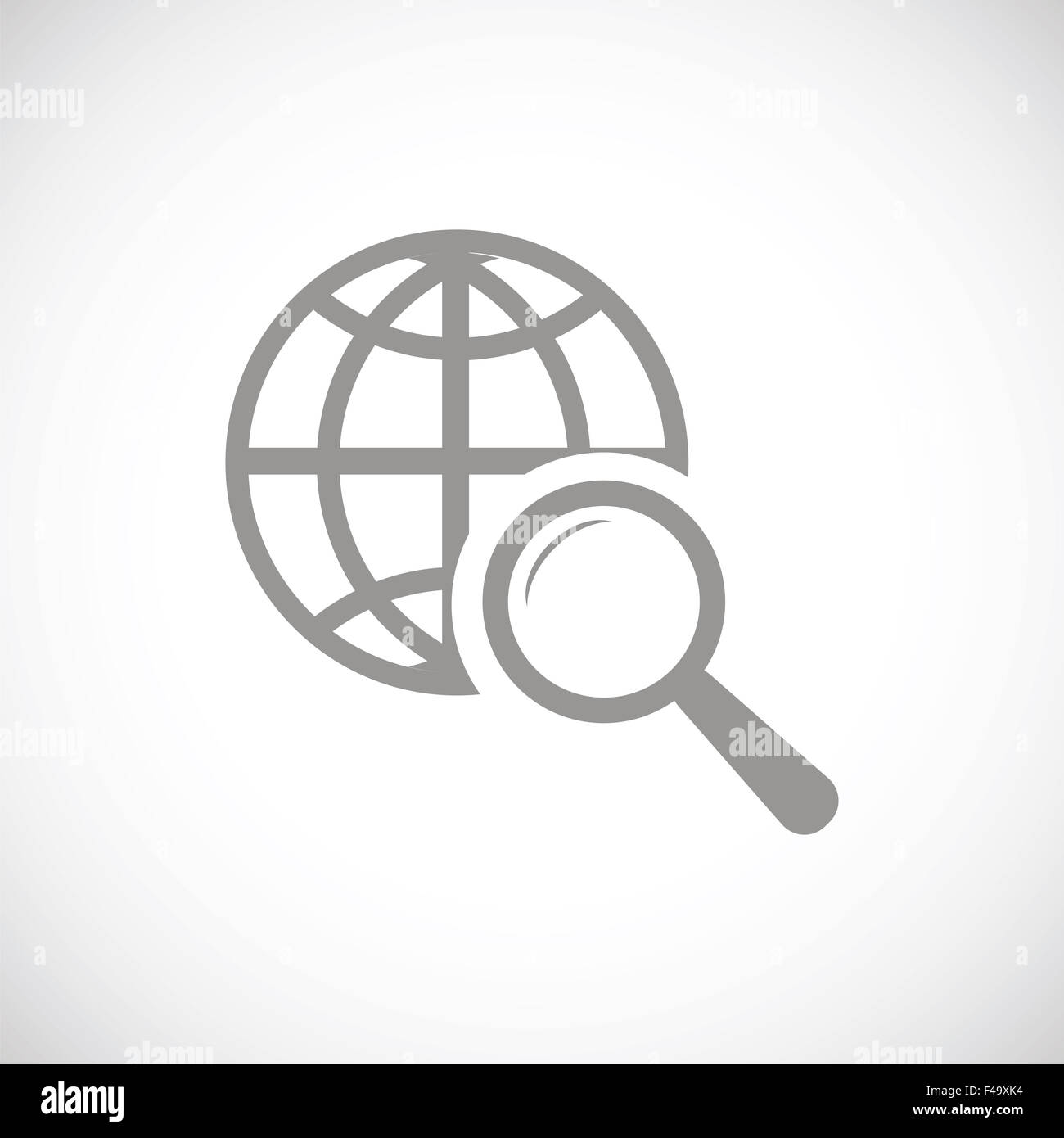 Welt Scannen schwarzes Symbol Stockfoto