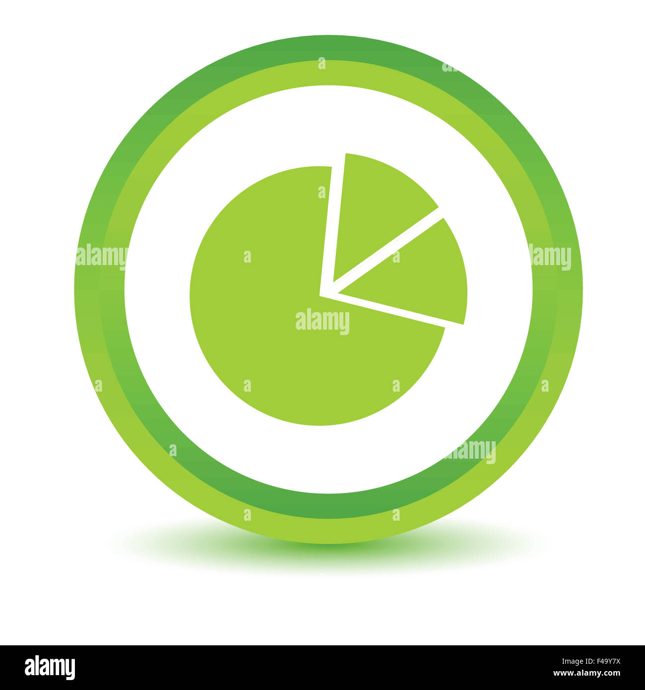 Grüner Kreis-Diagramm-Symbol Stockfoto