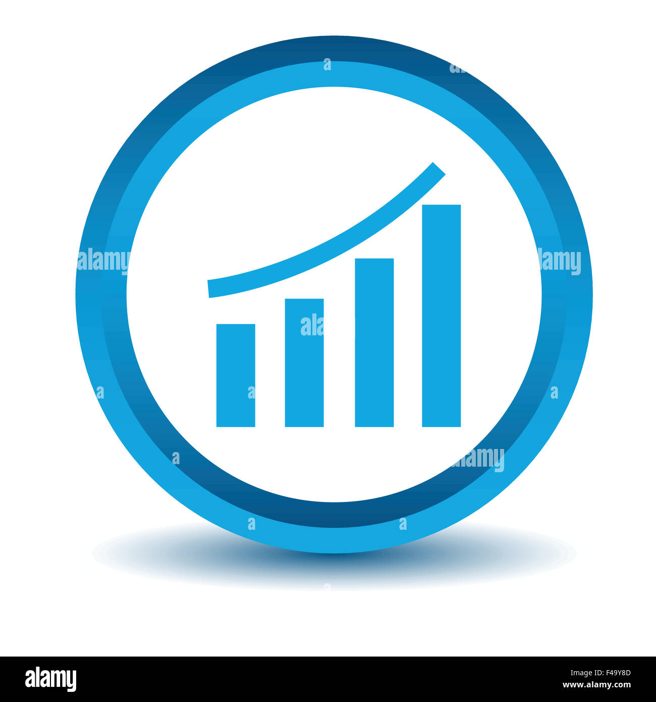 Blaue Diagrammsymbol Stockfoto