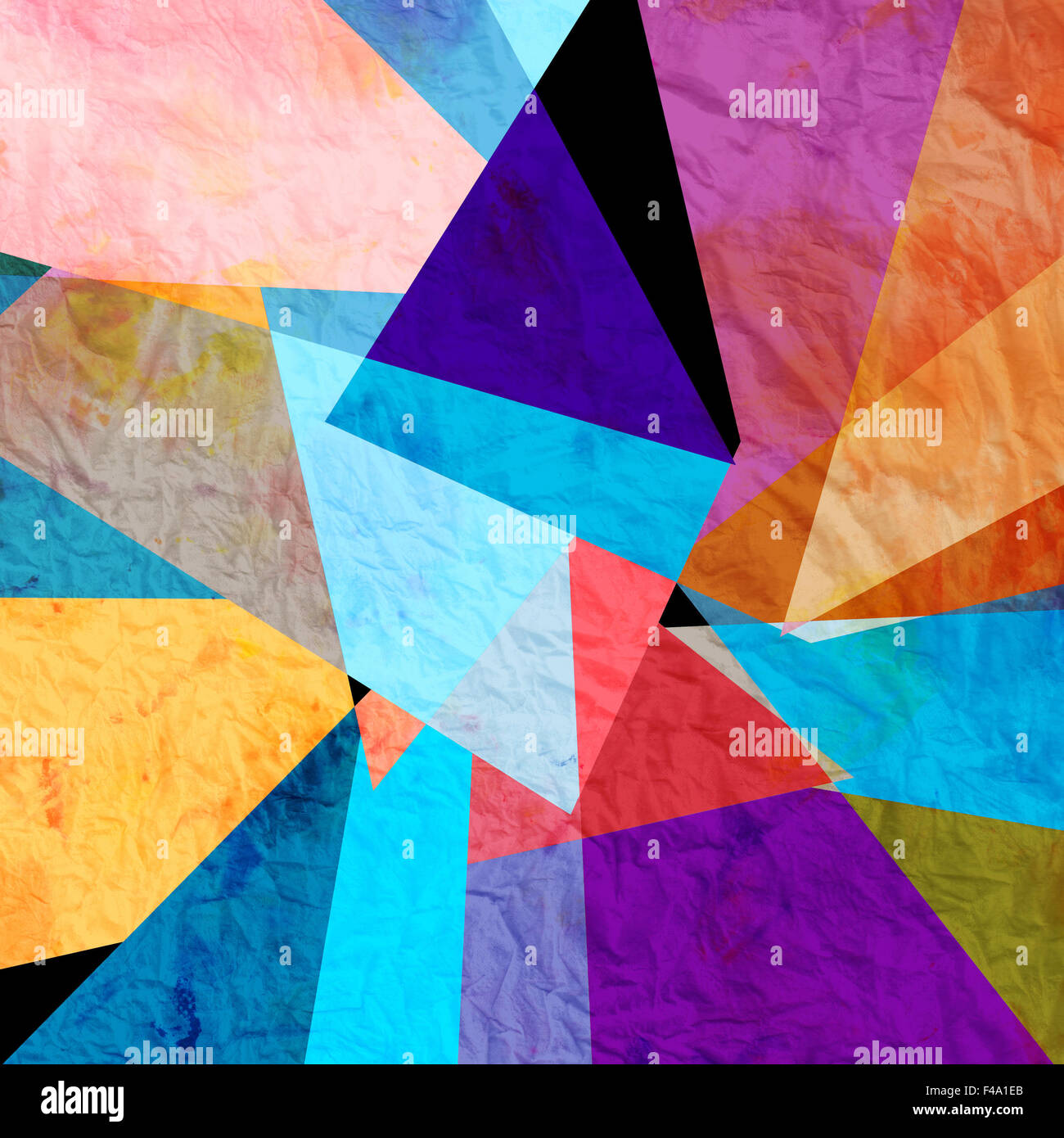 hellen Hintergrund Aquarell abstrakte Polygone Geometrie Hintergrund Stockfoto