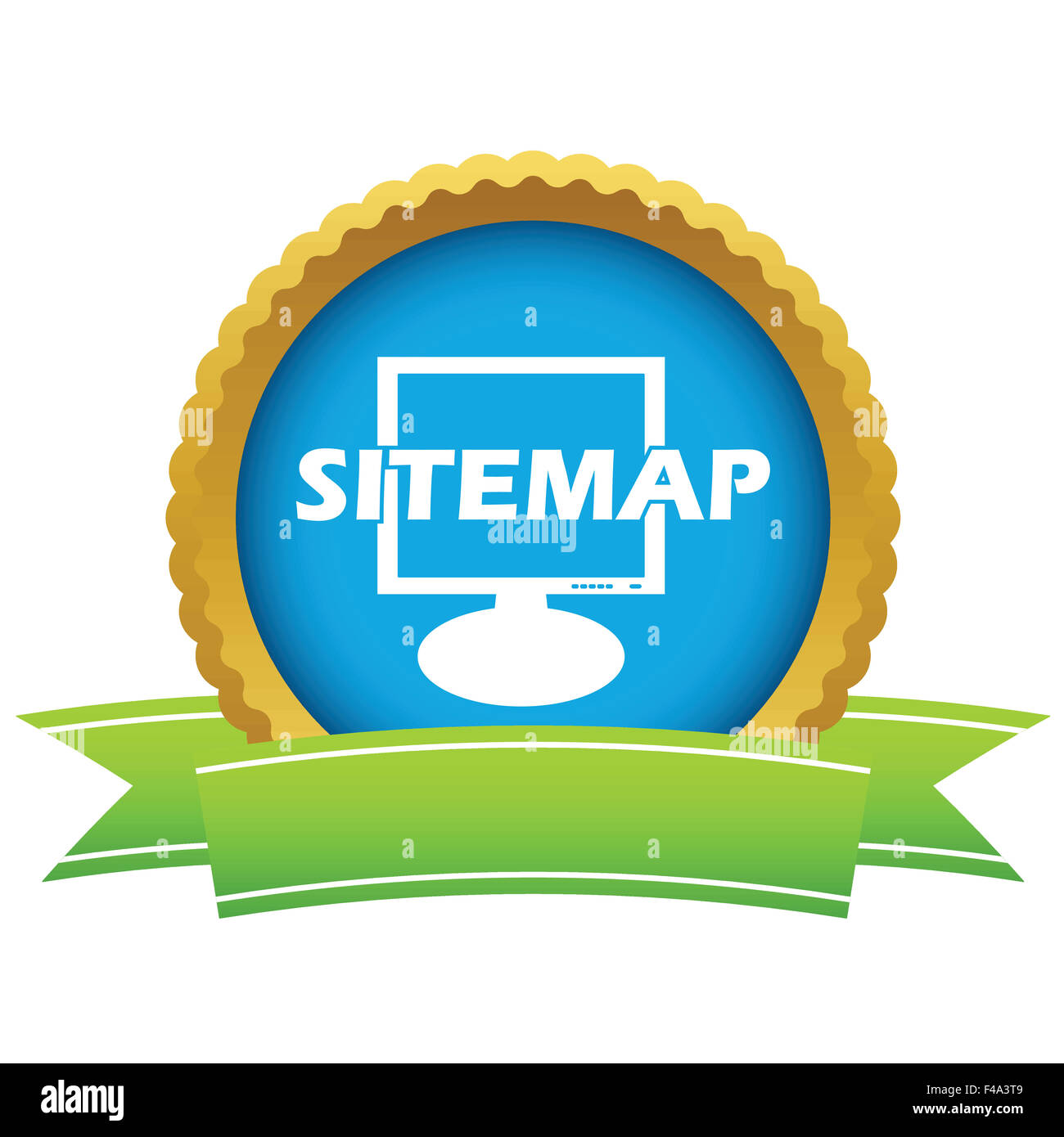 Gold Sitemap logo Stockfoto