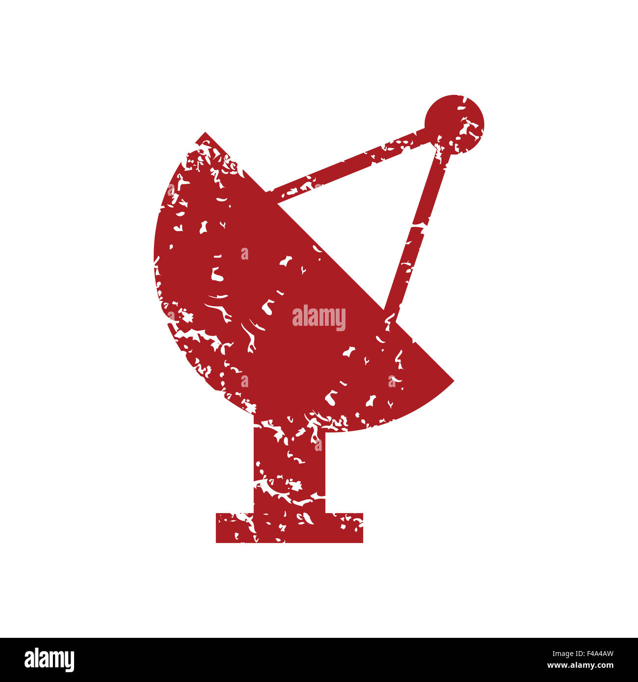 Sat-Antenne Logo rot grunge Stockfoto