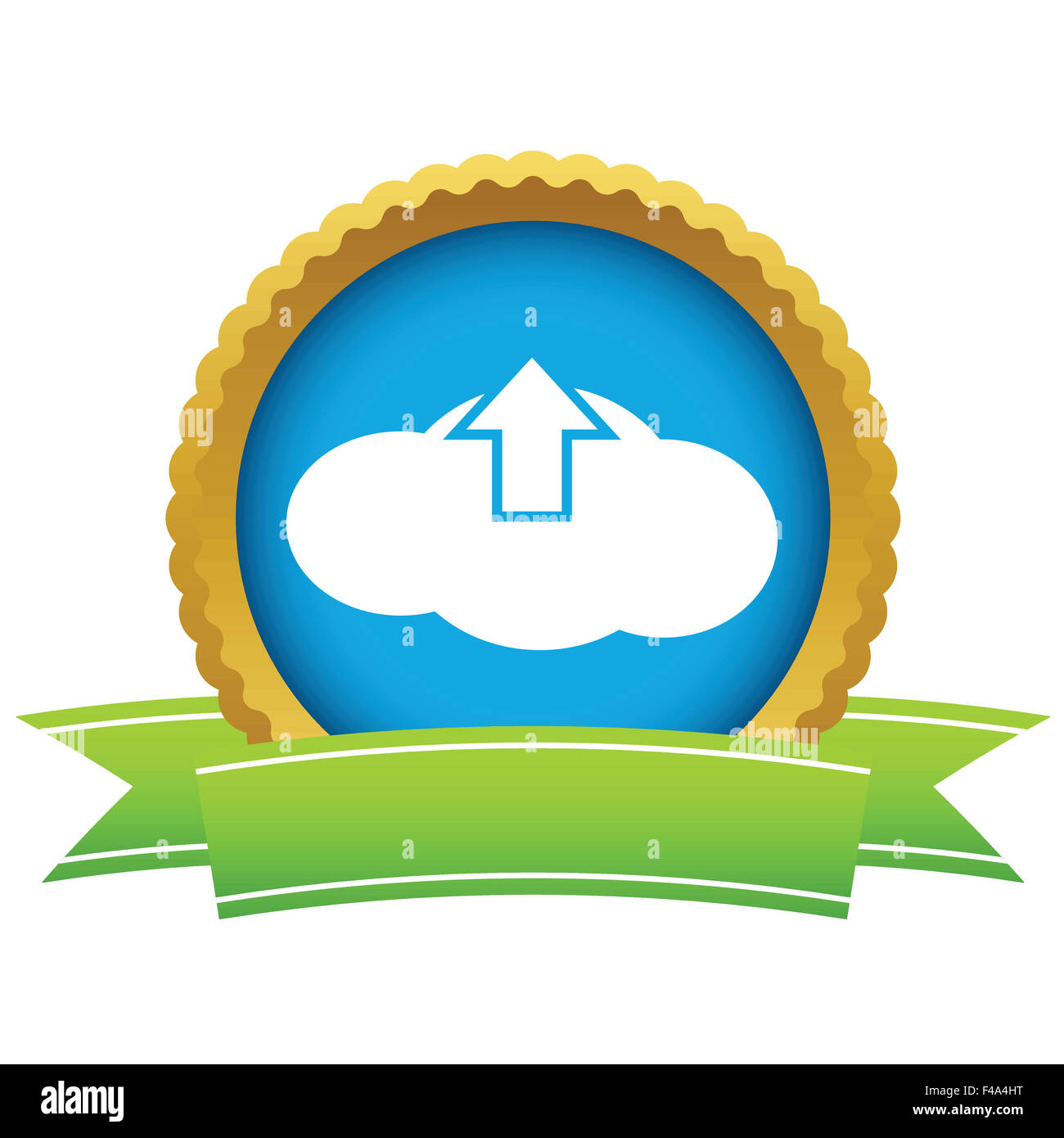 Gold-Upload Cloud logo Stockfoto