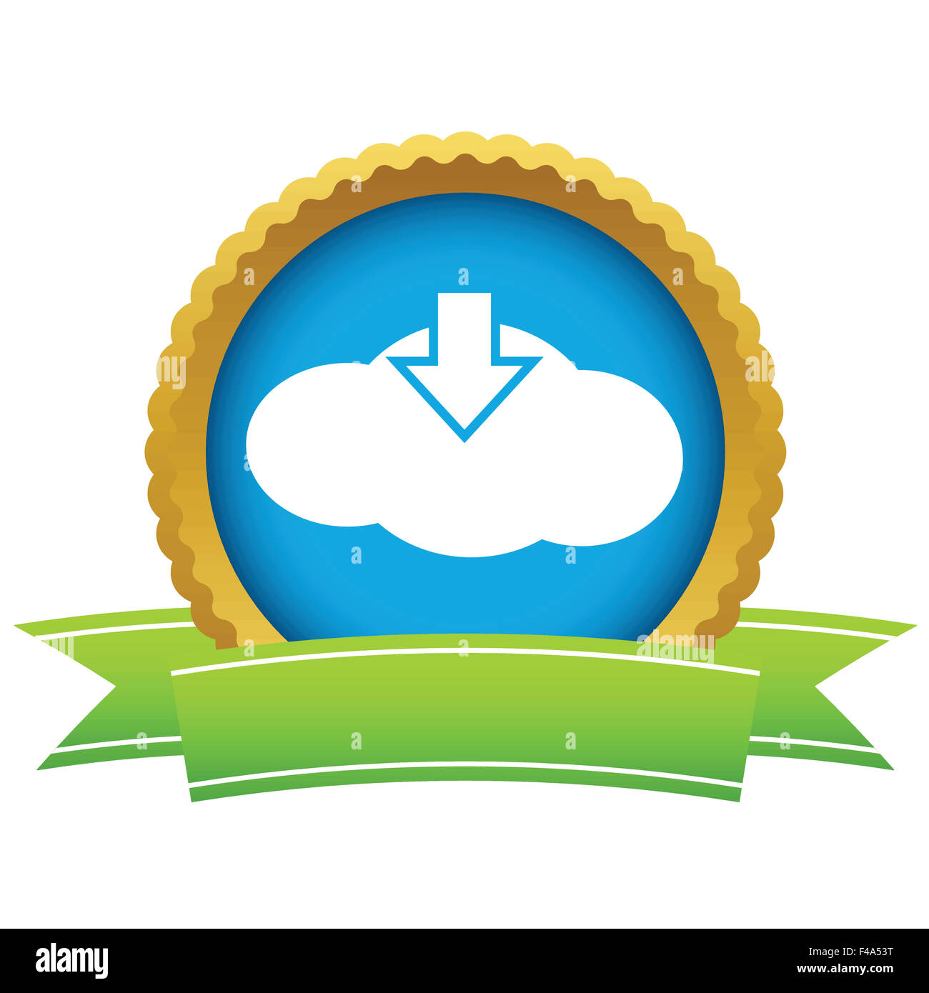 Gold Download Cloud logo Stockfoto