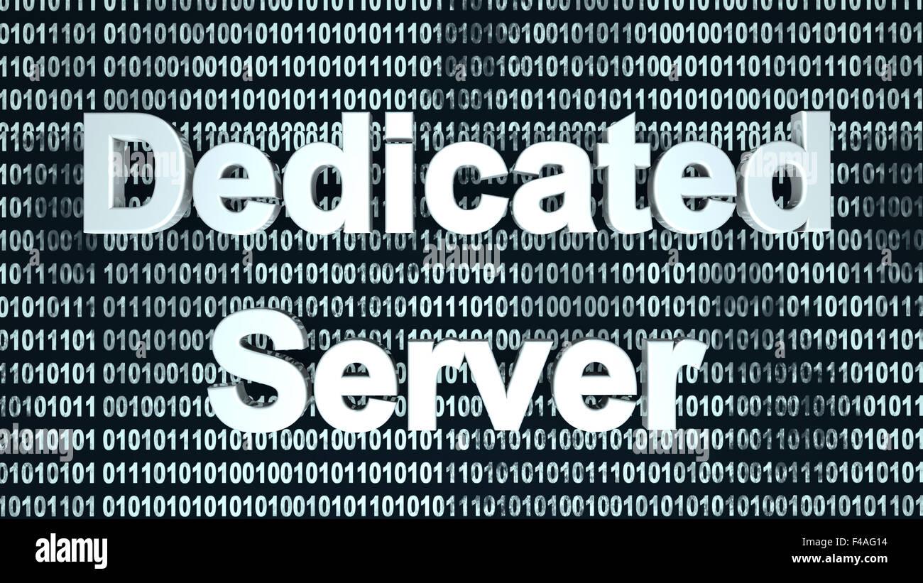 Dedizierte Server binäre Hintergrund Stockfoto