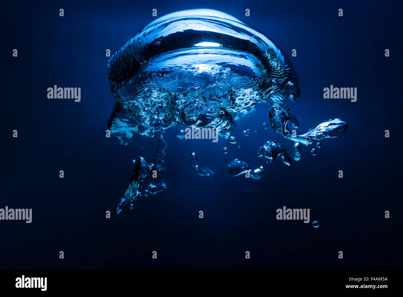 Unterwasser-Blase Stockfoto