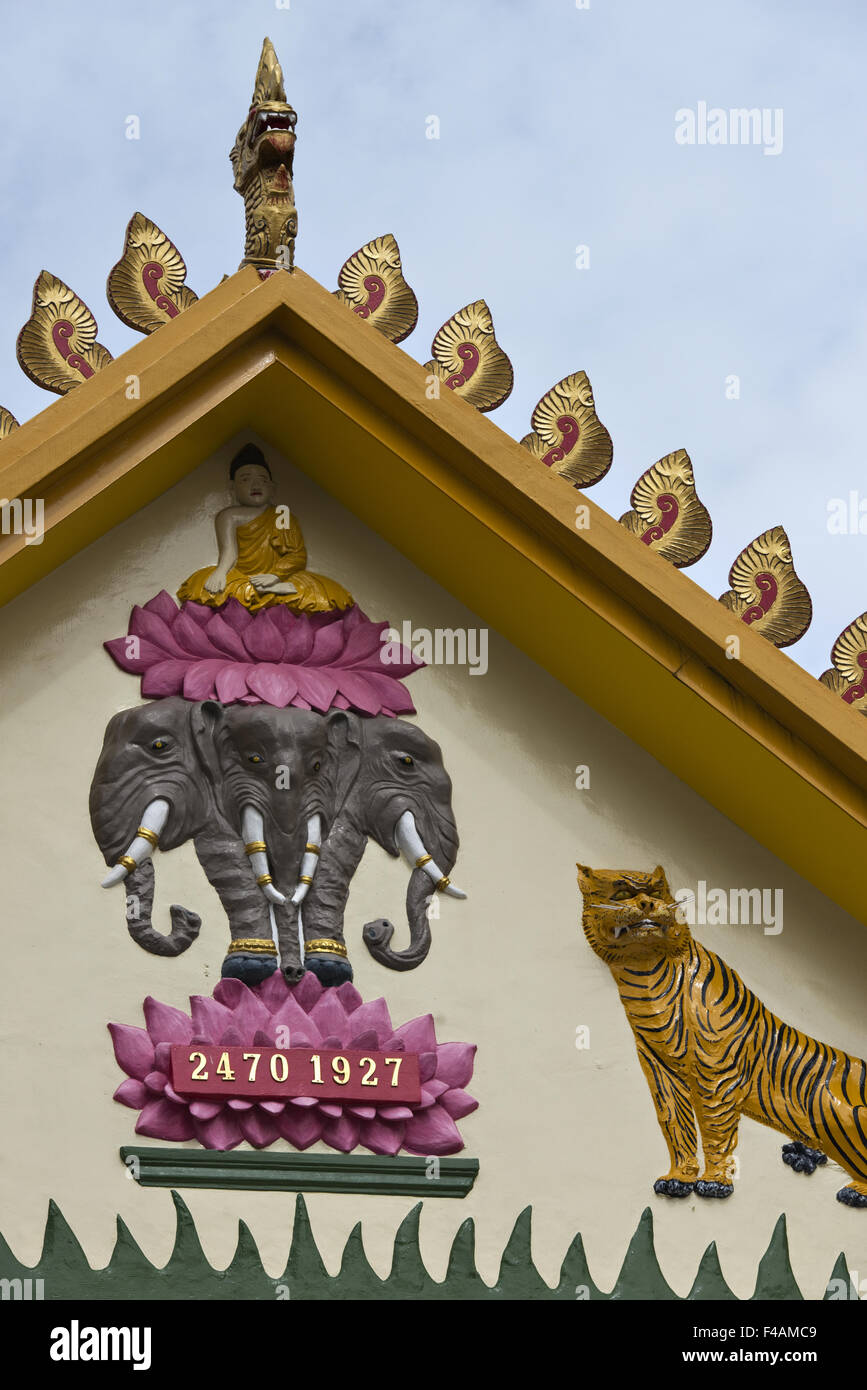 Detail eines buddhistischen Tempels Stockfoto