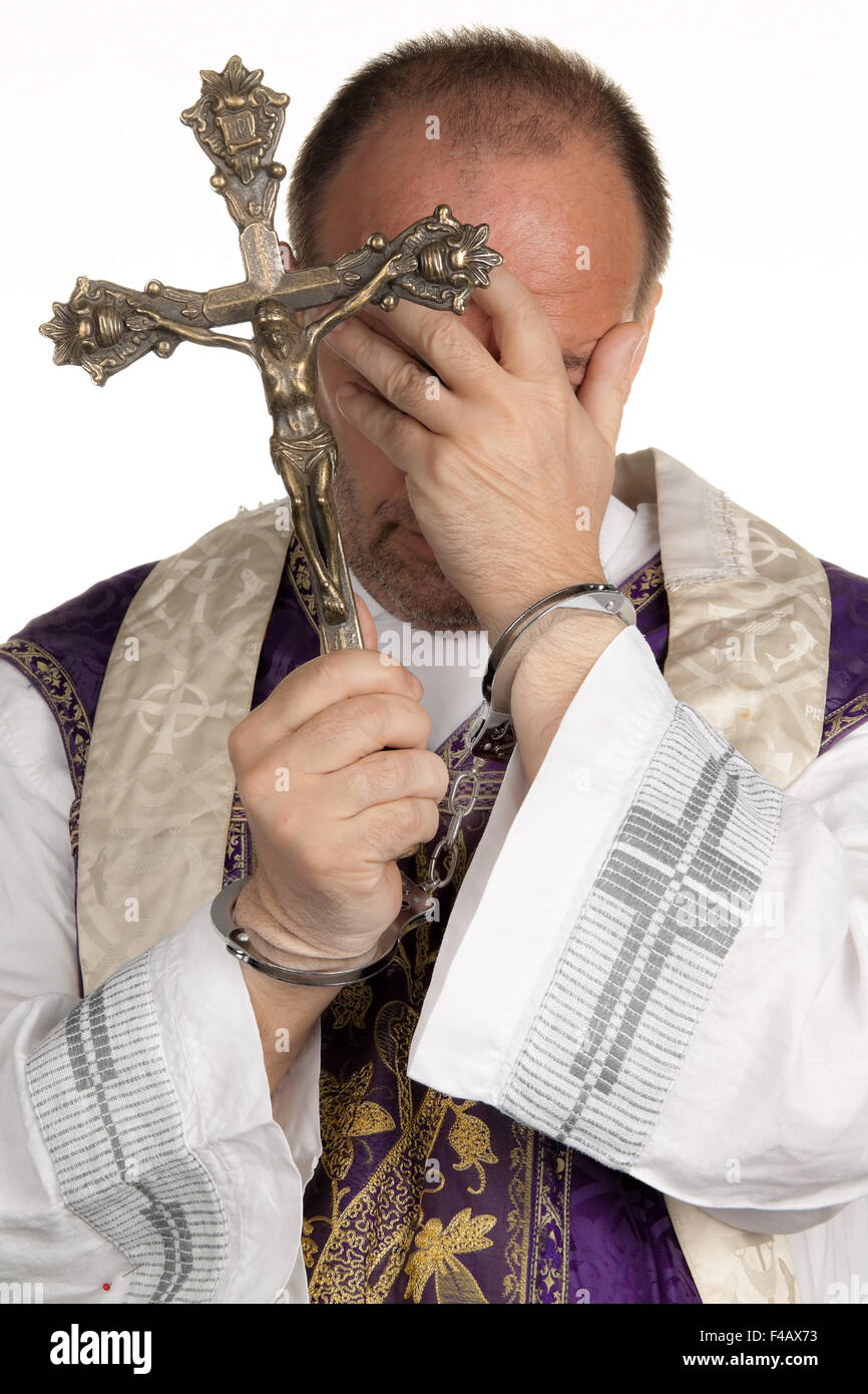 Symbol Für Missbrauch in der katholischen Kirche Stockfoto