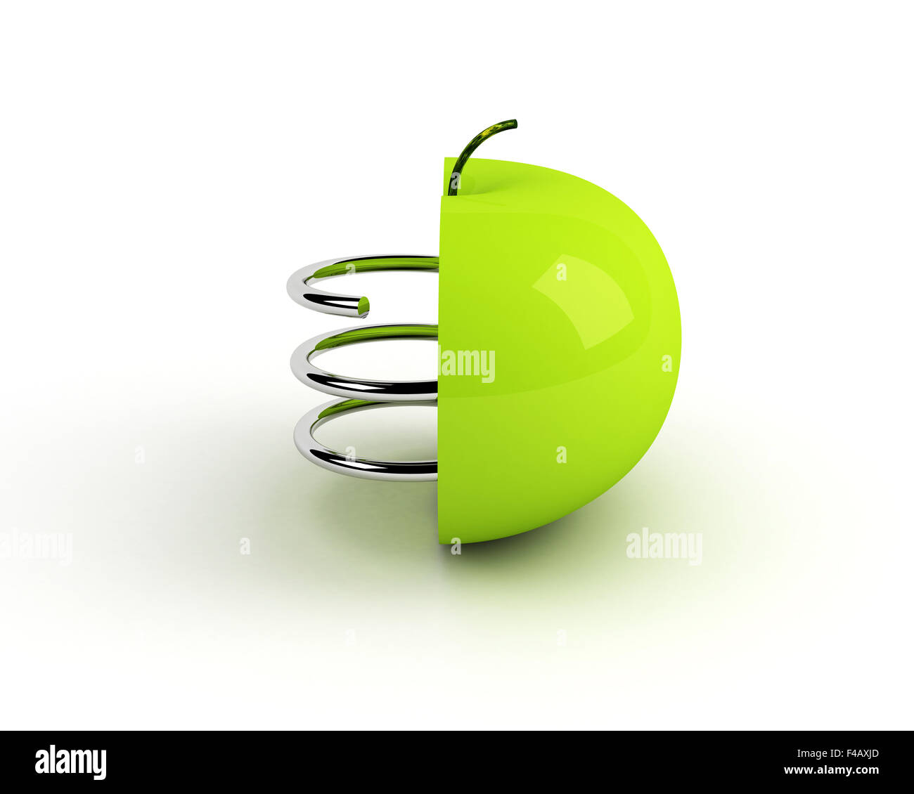 künstliche Apfel. Technologiekonzept Stockfoto