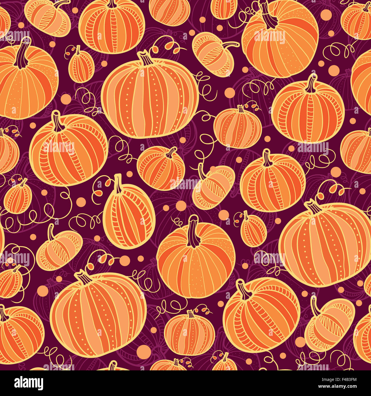 Thanksgiving Kürbisse Musterdesign Hintergrund Stockfoto