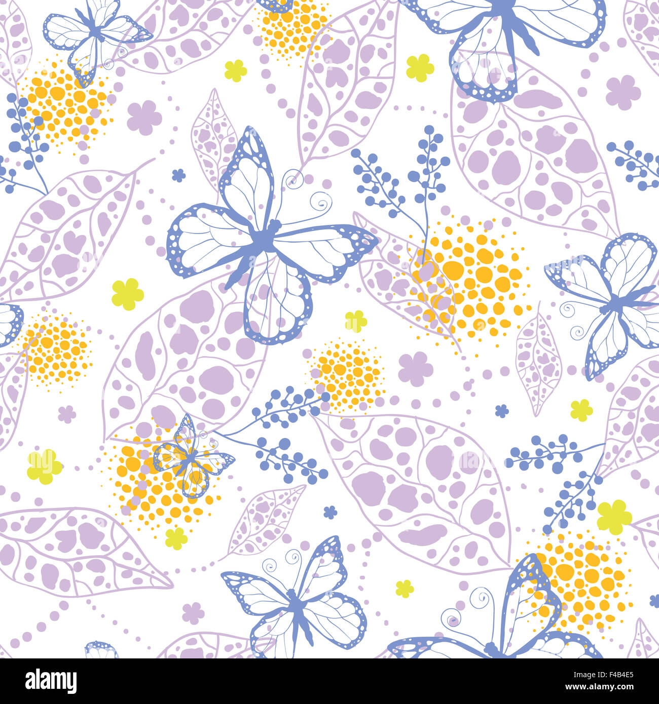 Schmetterling Garten Musterdesign Hintergrund Stockfoto