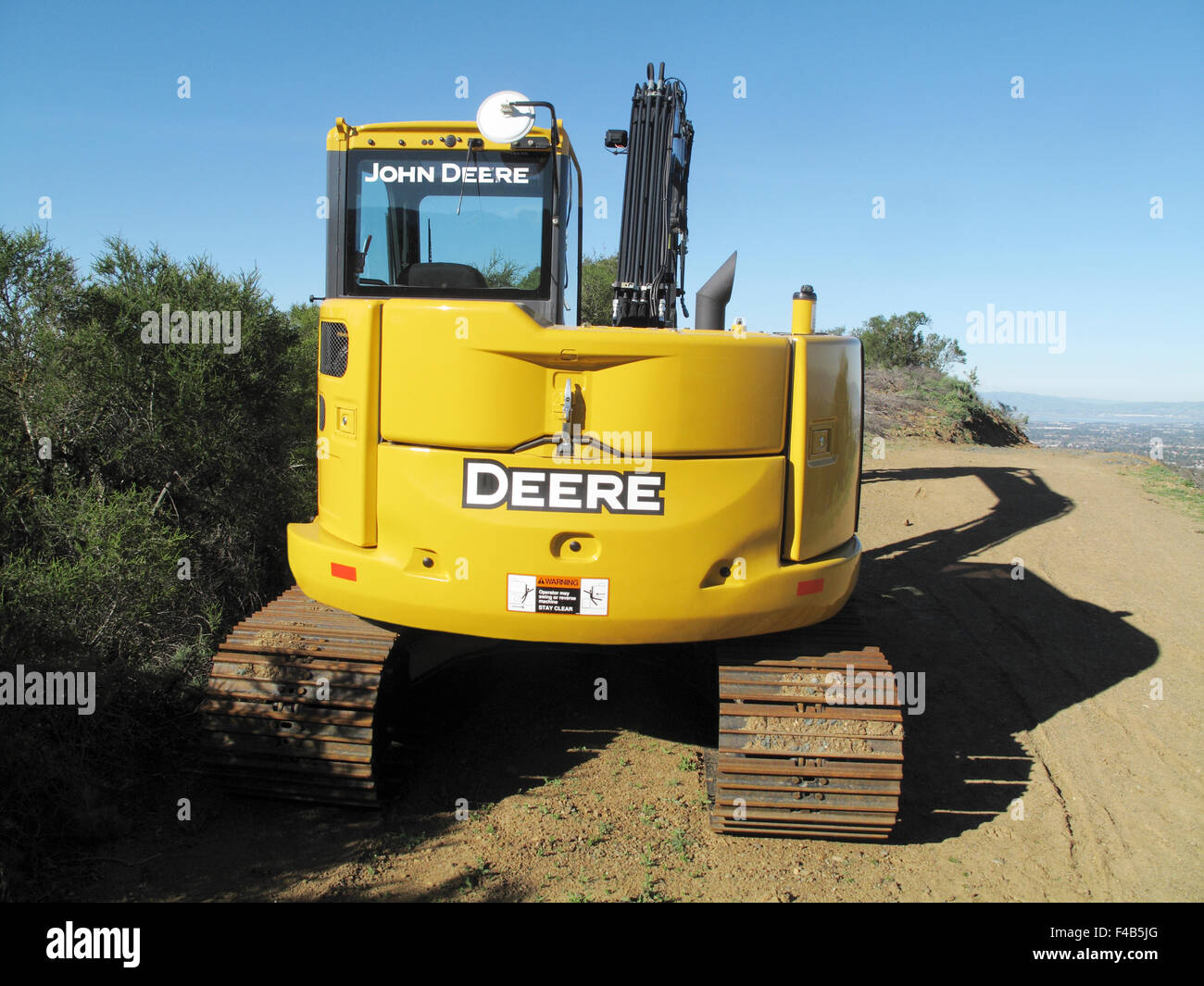 John Deere 85G Bagger in Santa Clara County, Kalifornien Stockfoto