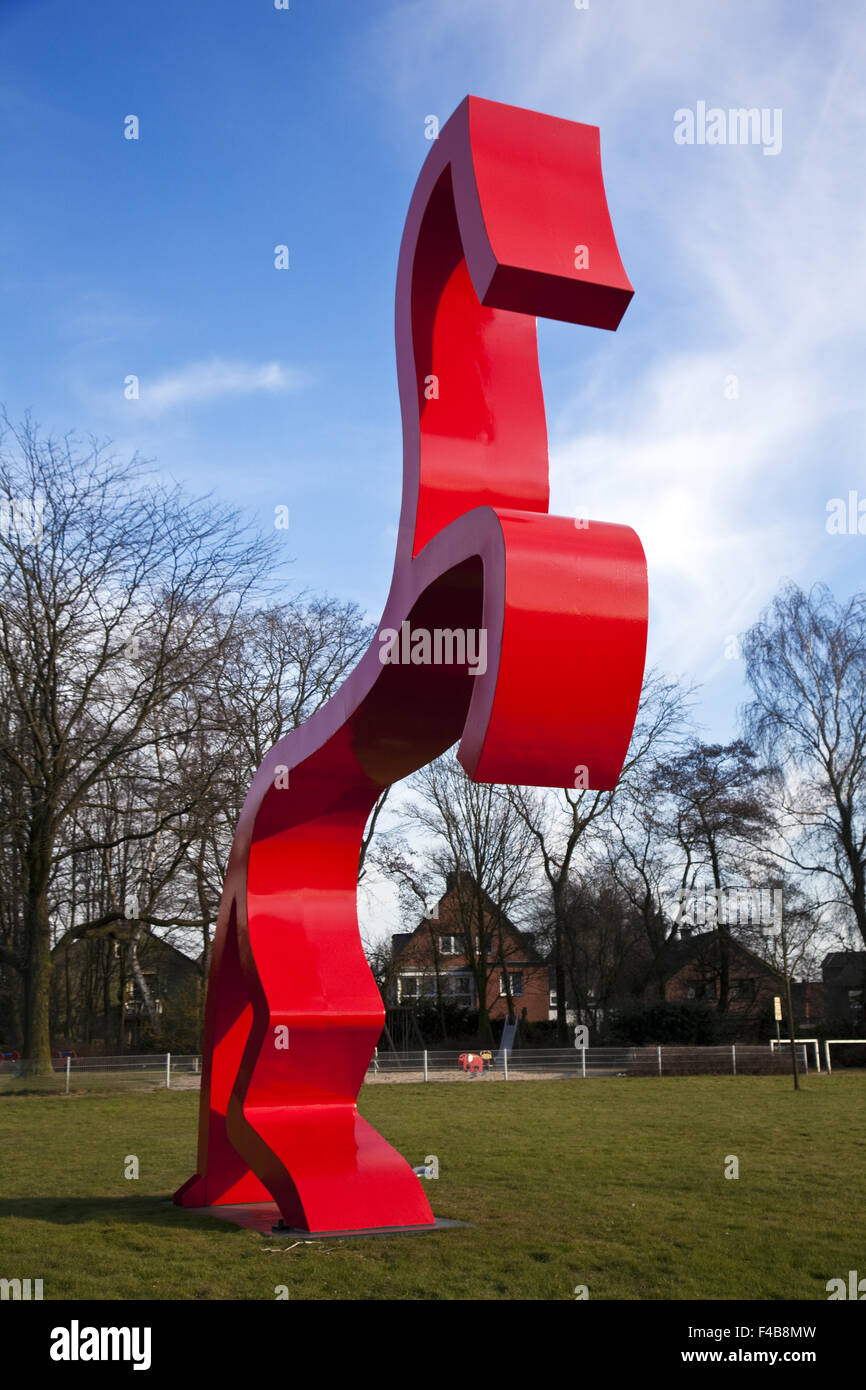 Das Kunstwerk das rote Pferd in Bottrop Stockfotografie - Alamy