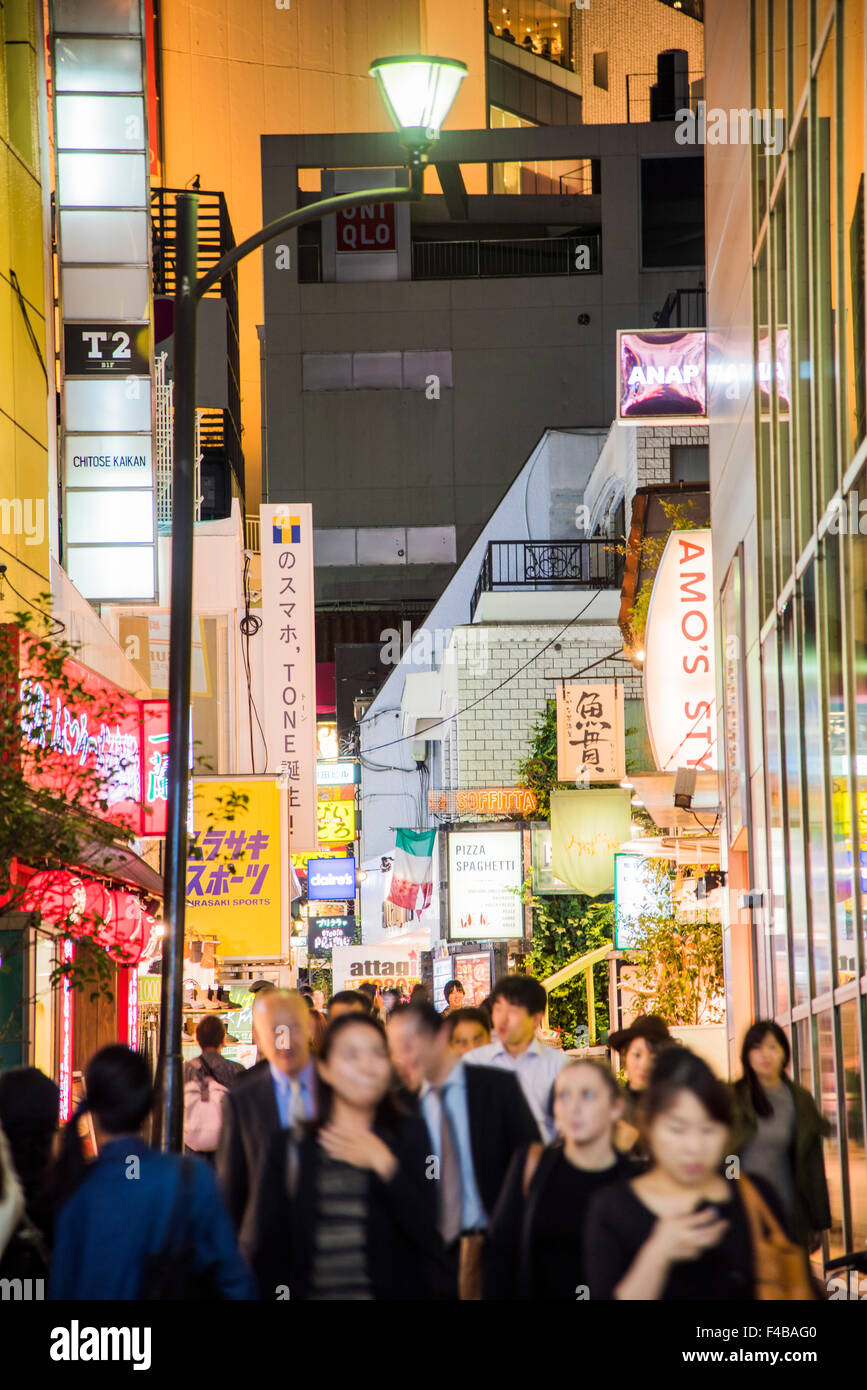 Shibuya Center Gai Straße, Shibuya-Ku, Tokyo, Japan Stockfoto